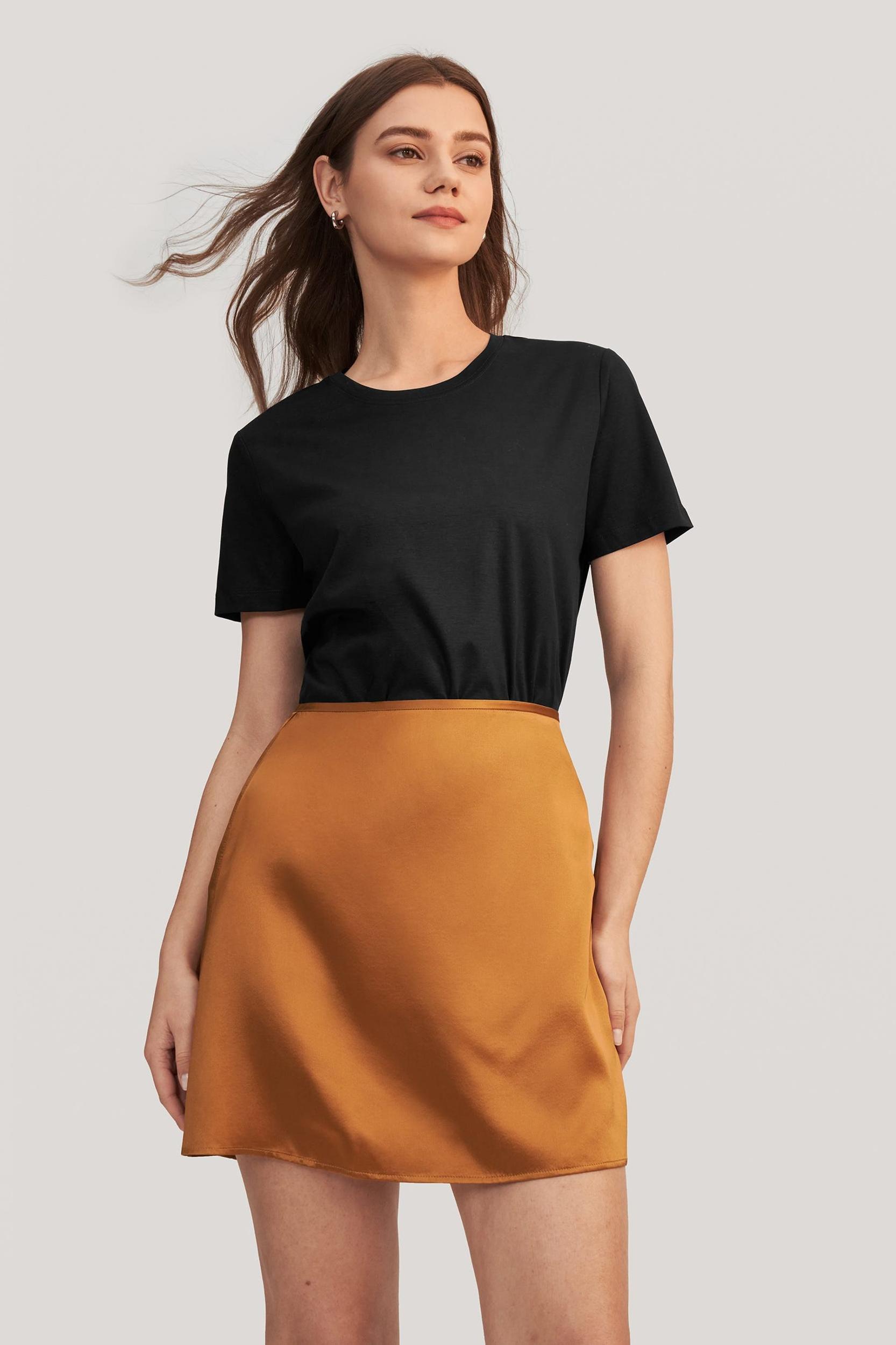 Silk A Line Mini Skirt Product Image