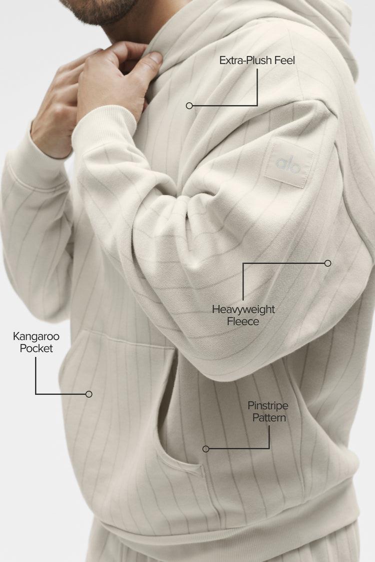 Pinstripe Hoodie - Bone Pinstripe Product Image