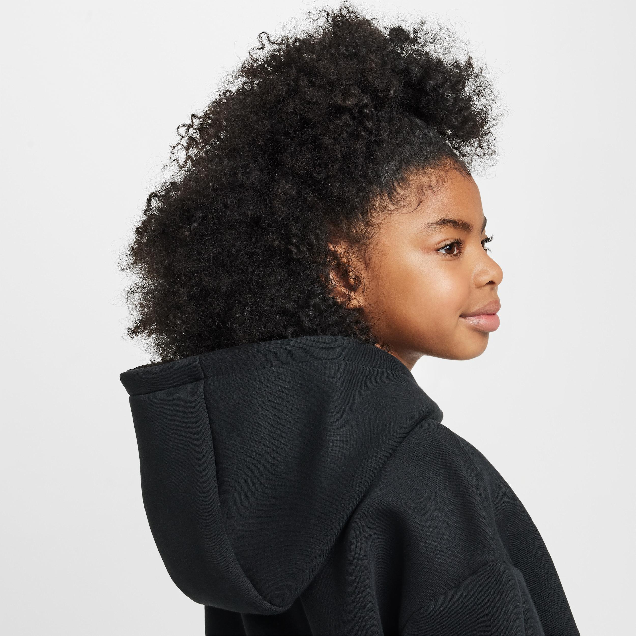 Unisex Nike Sportswear Tech Fleece Girls Oversized Hoodie | HF8188-010 Product Image