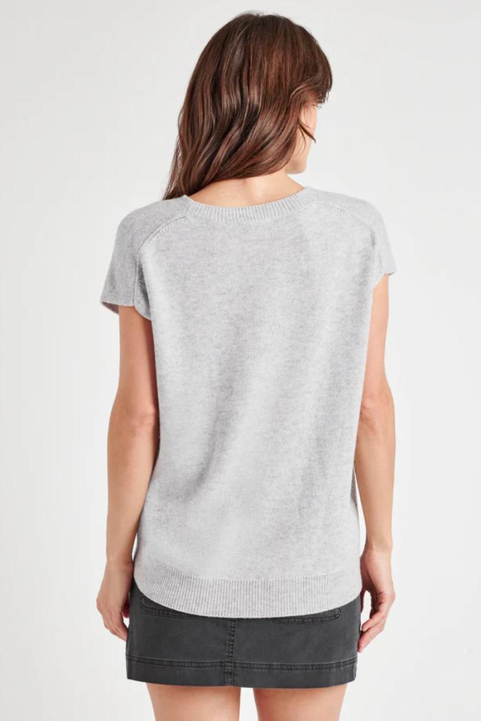 Jane Cashblend Sweater Vest- Ice Heather Grey Product Image