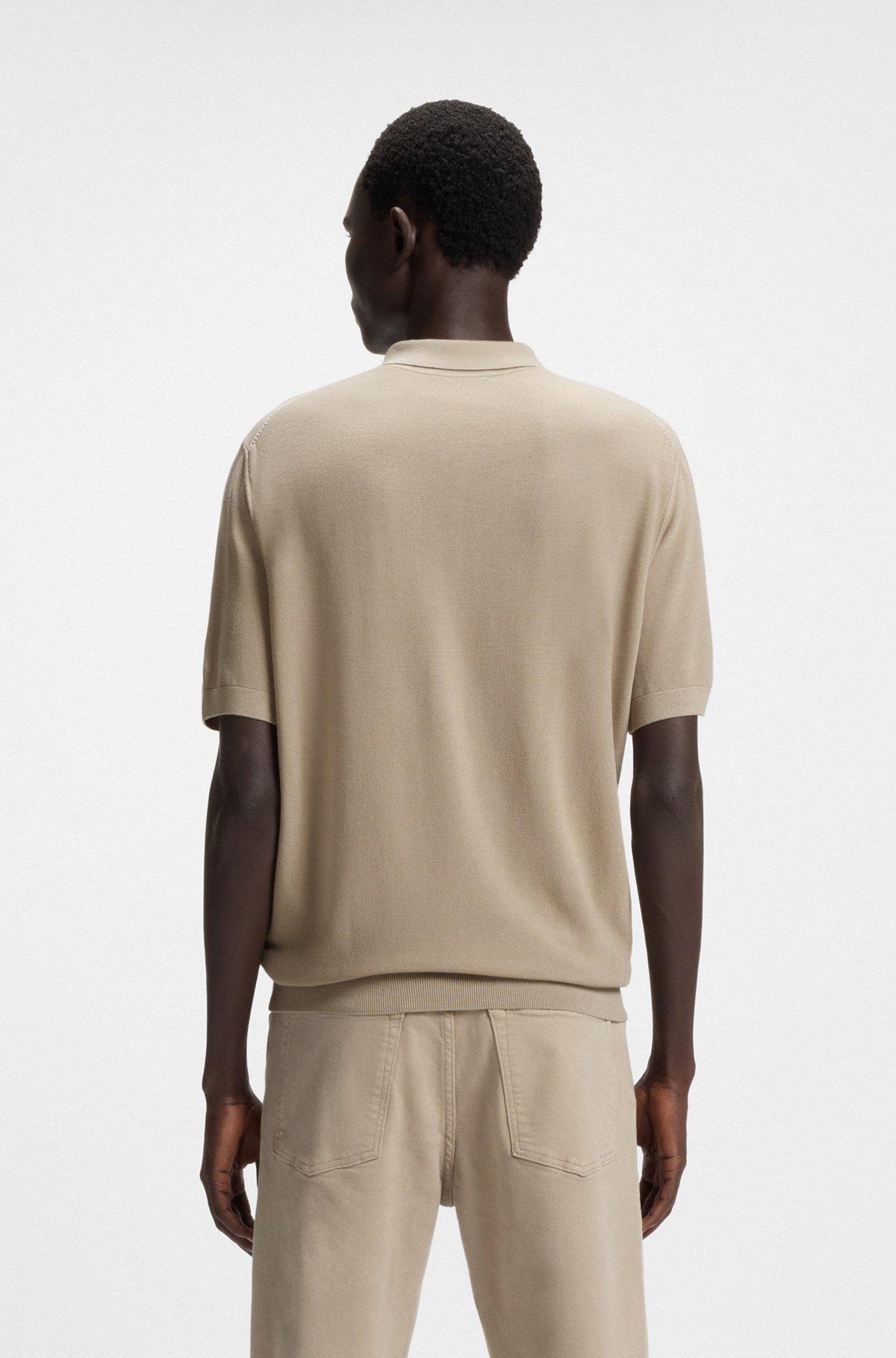 Knit polo sweater in virgin wool Product Image