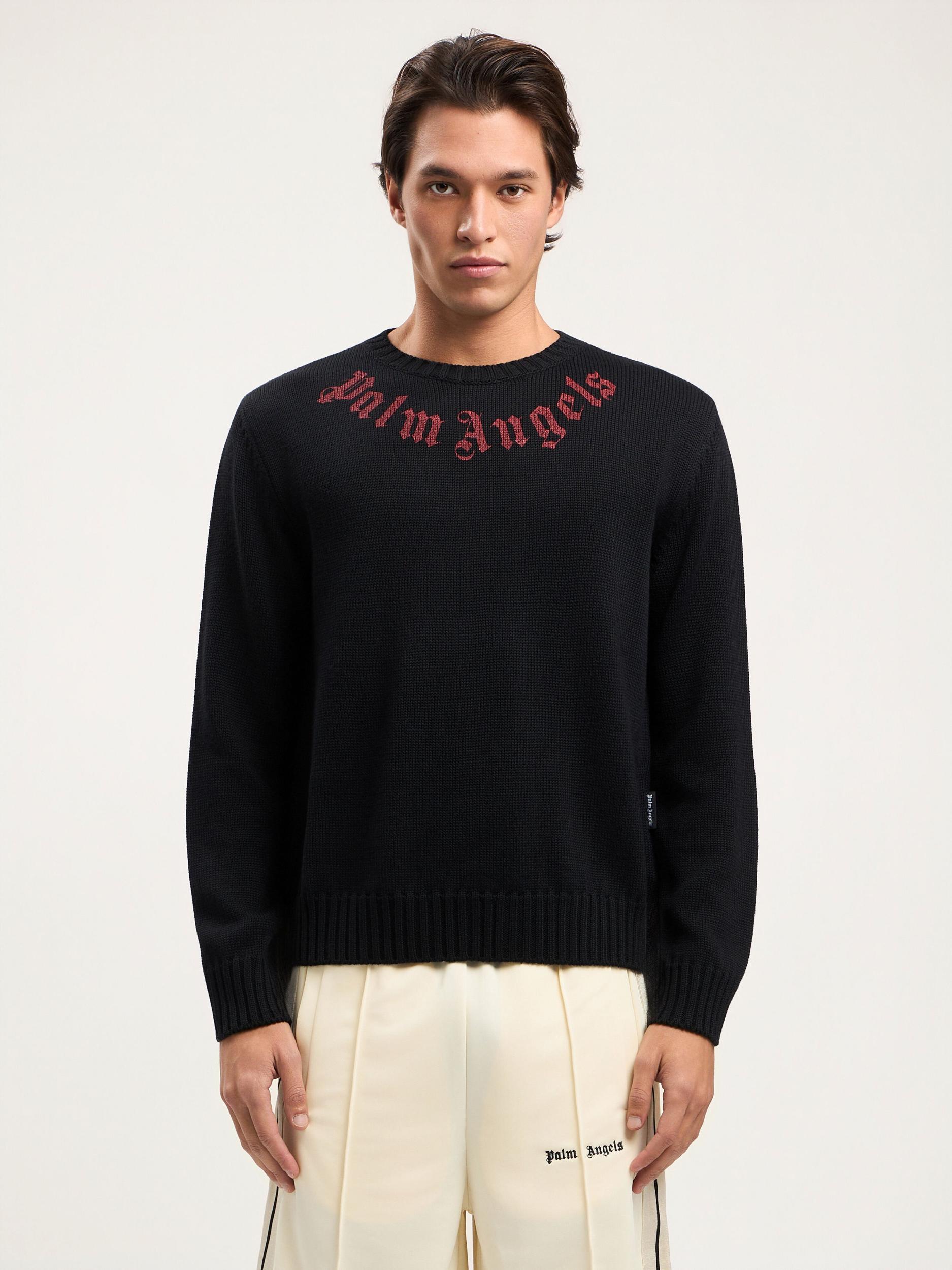 Curved Logo Knit Sweater Product Image