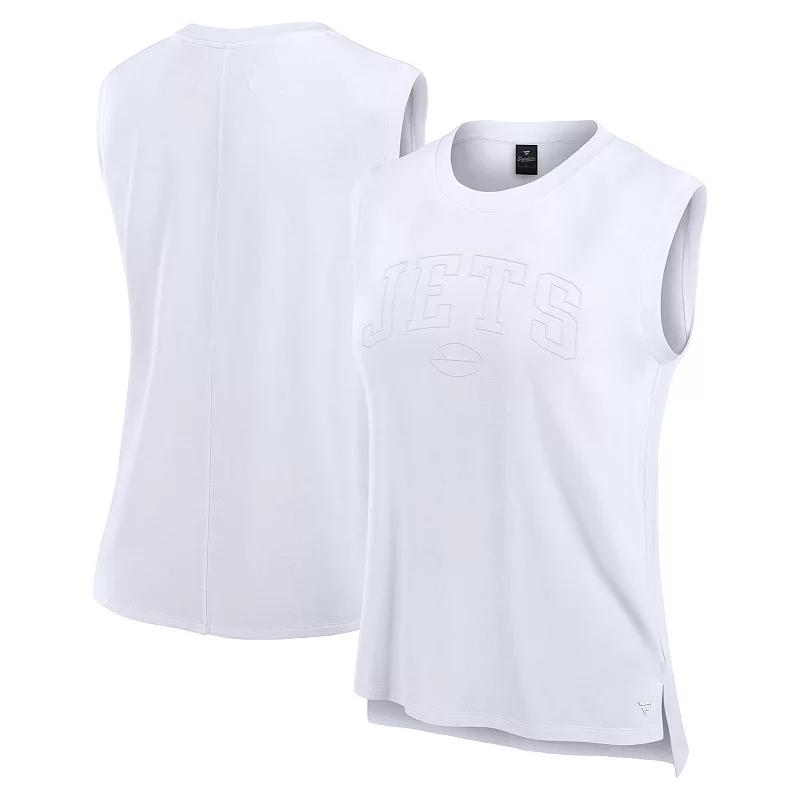 Women's Fanatics White Denver Broncos Studio Gym Tank Top, Size: XS Product Image
