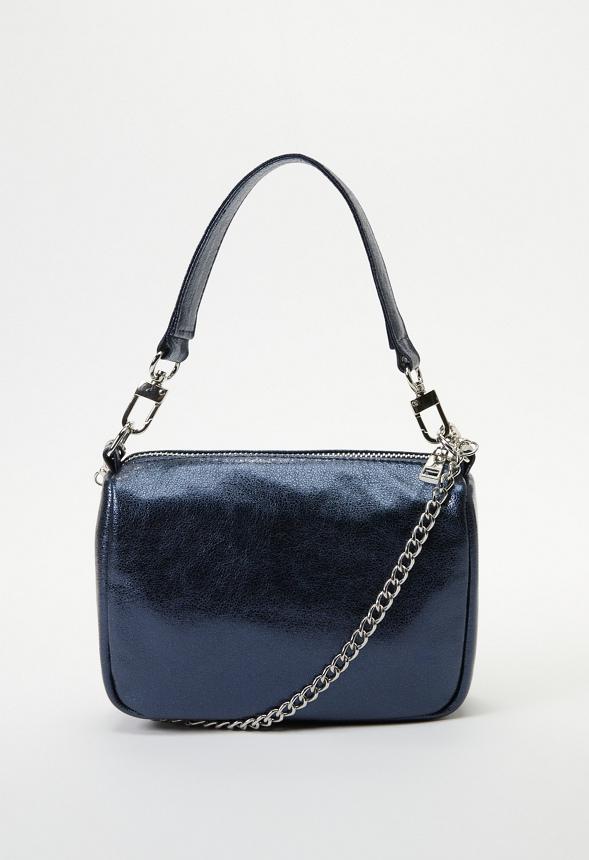 JustFab Margaux Platform Loafer Pump Womens Black/ White Size 8.5 Product Image