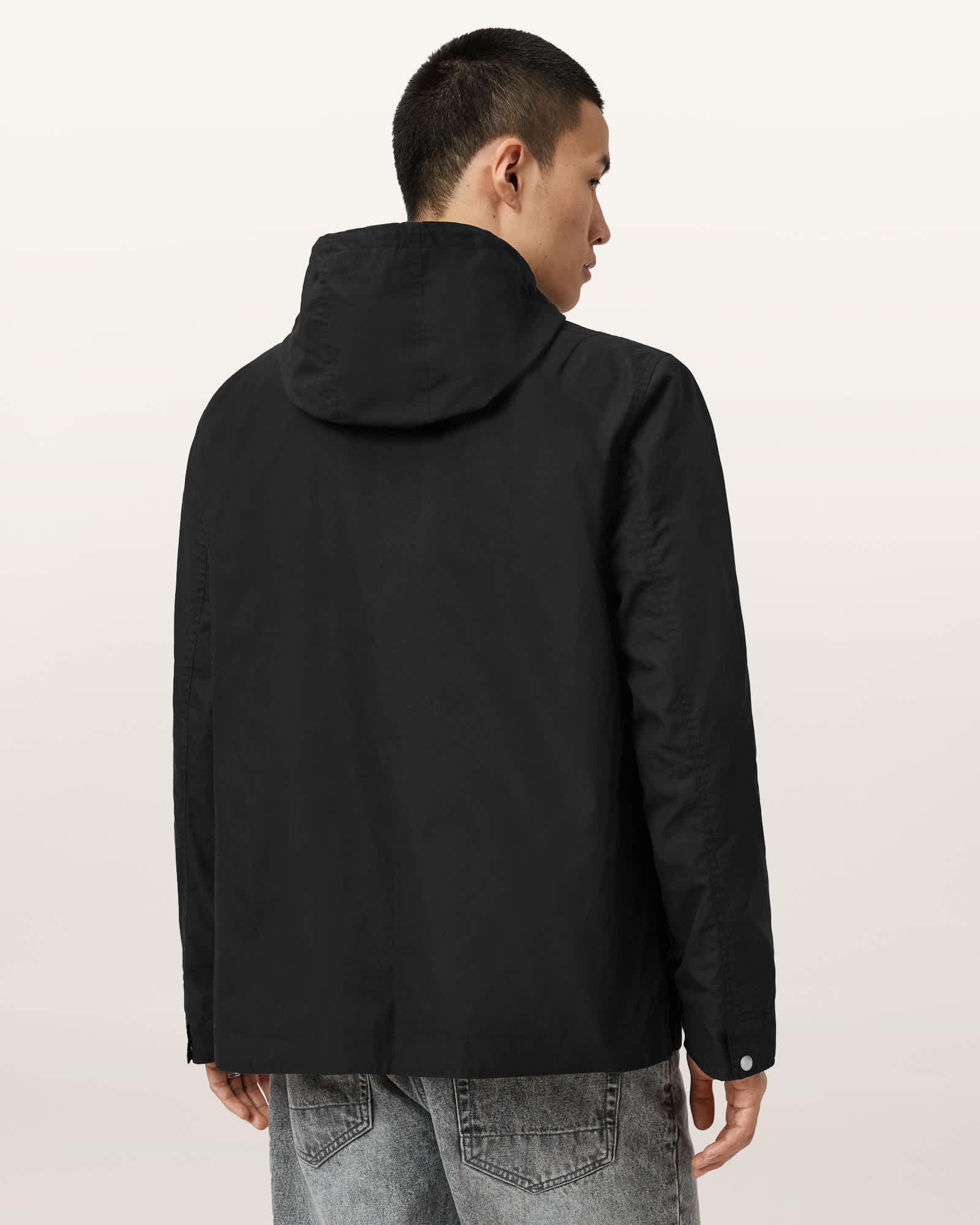 Morton Hooded Jacket Black | ALLSAINTS US Product Image