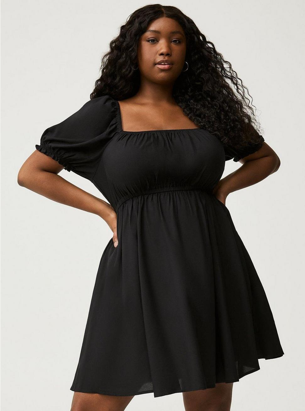 Mini Puff-Sleeve Dress Product Image
