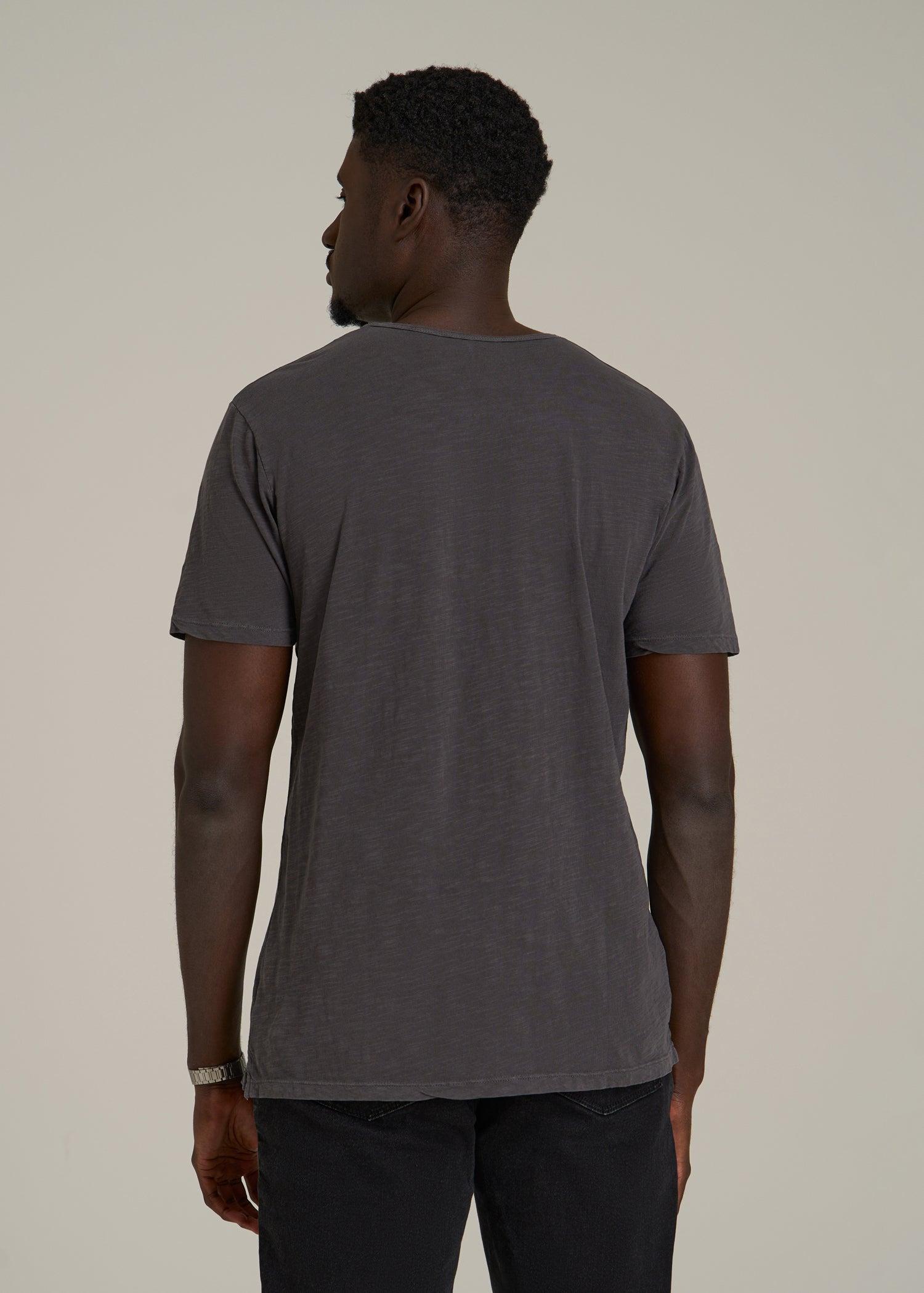 REGULAR-FIT Slub Tee for Tall Men in Charcoal Male Product Image