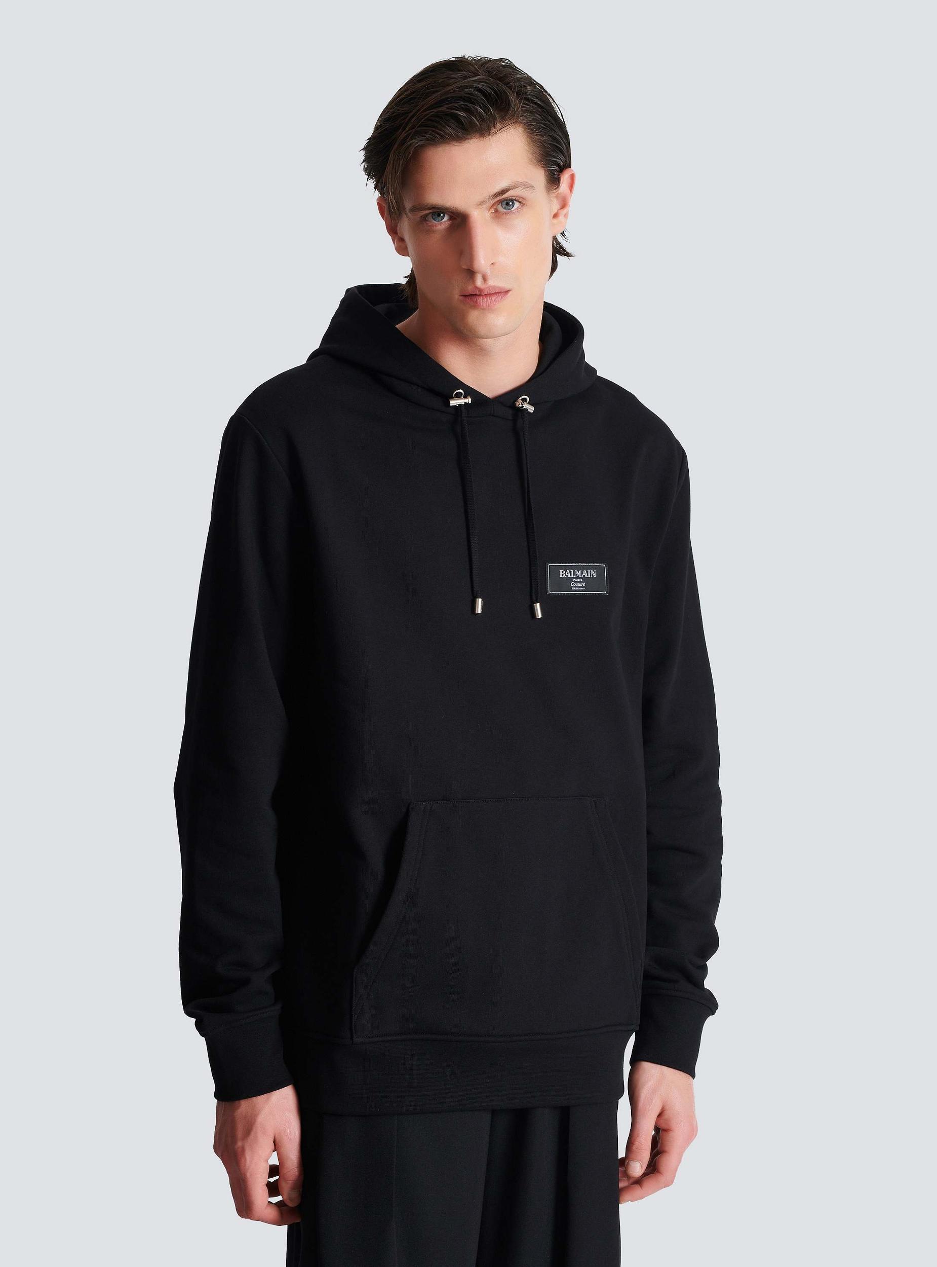 Hoodie with Balmain Couture label Product Image