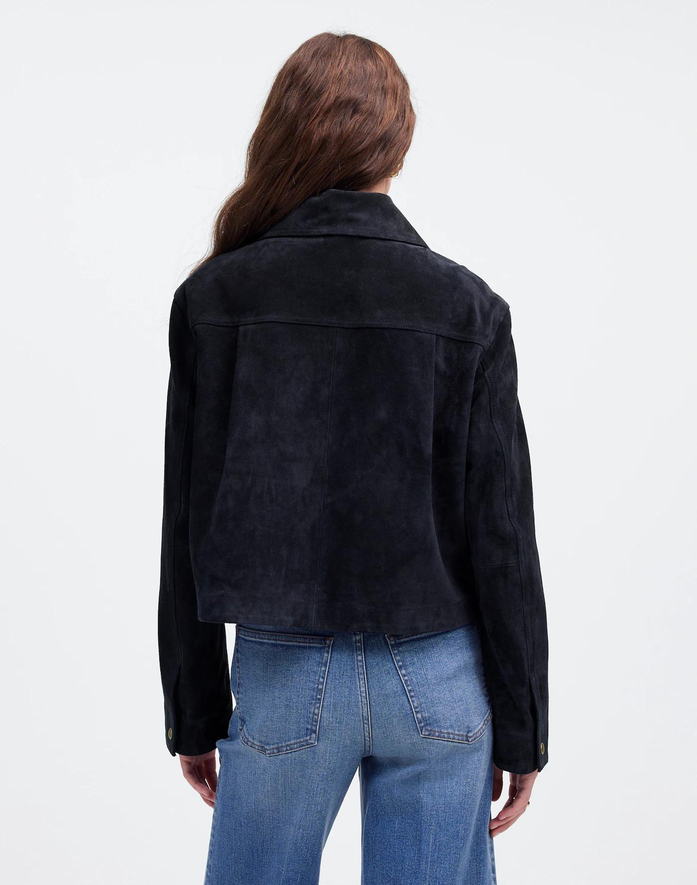Crop Chore Jacket in Suede Product Image