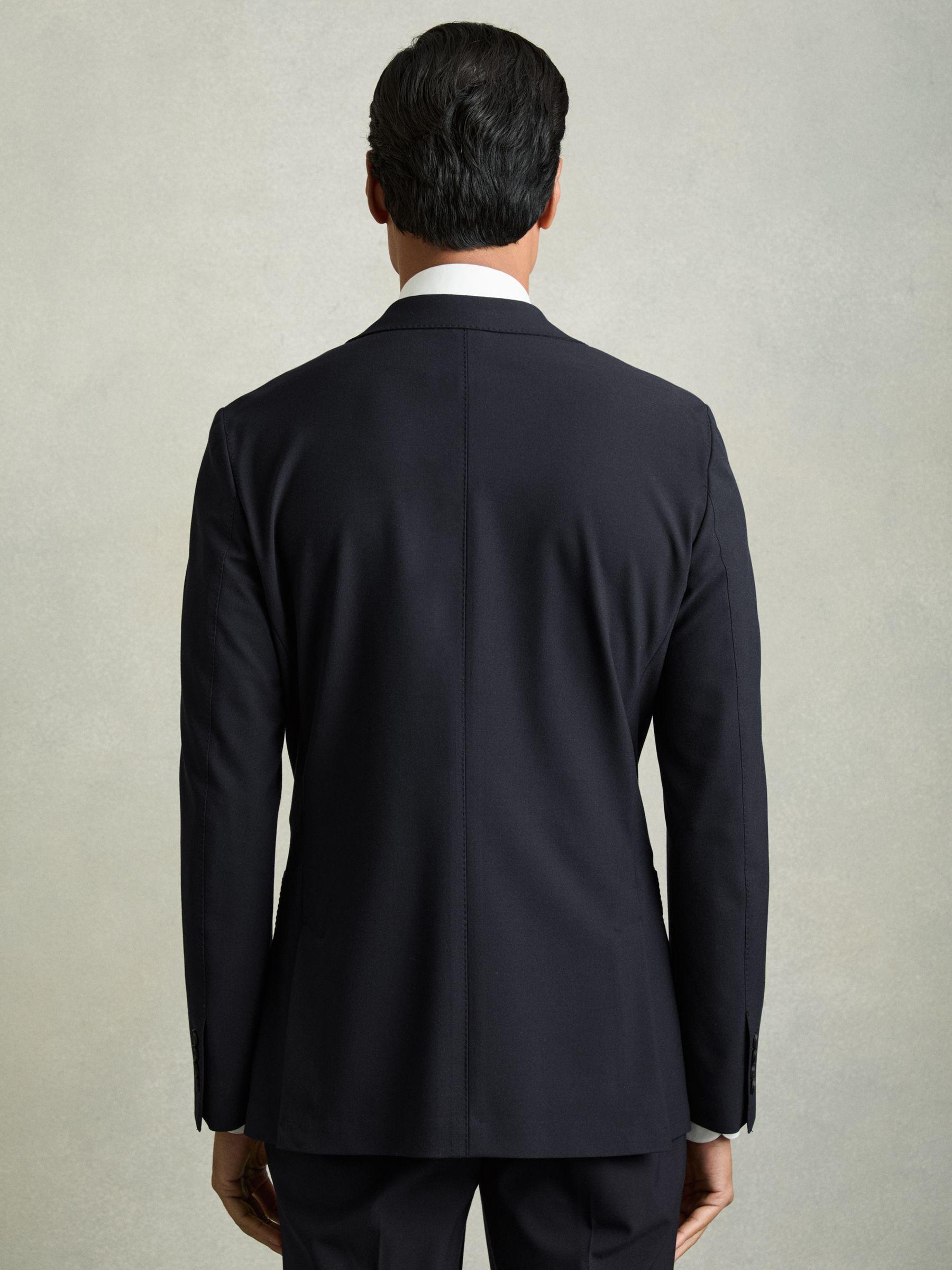 Single-Breasted Stretch Suit Blazer Slim-Fit in Stone Product Image