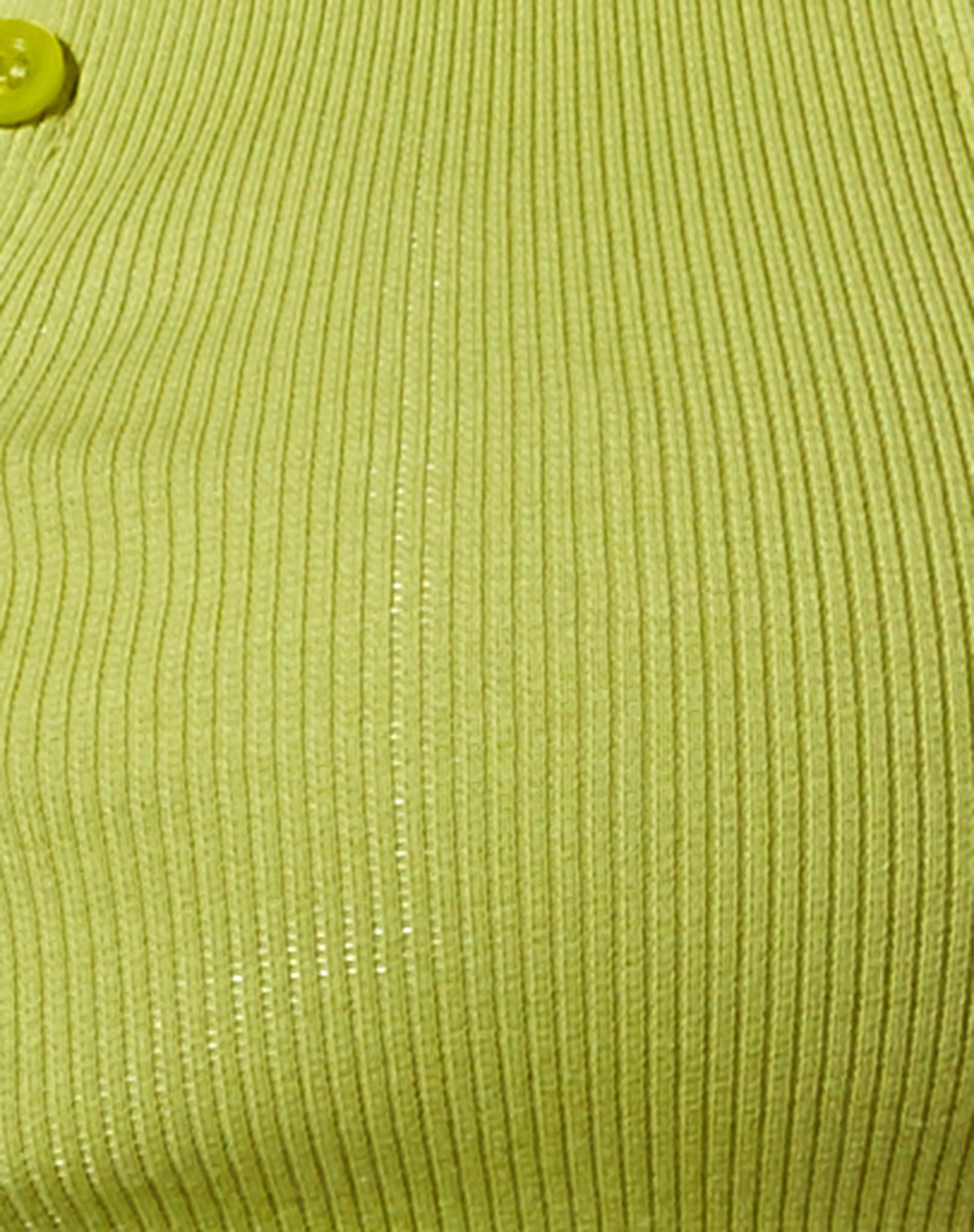 Gilly Crop Top in Rib Leaf Green Product Image