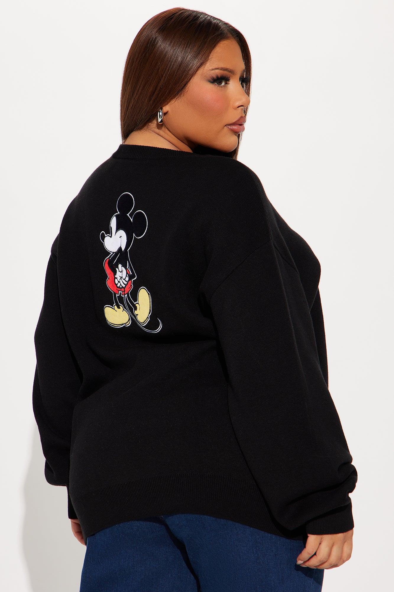 Mickey Mouse Front And Back Sweater - Black/combo Female Product Image