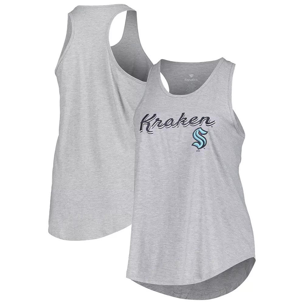 Women's Fanatics Branded Heather Gray Seattle Kraken Plus  Product Image