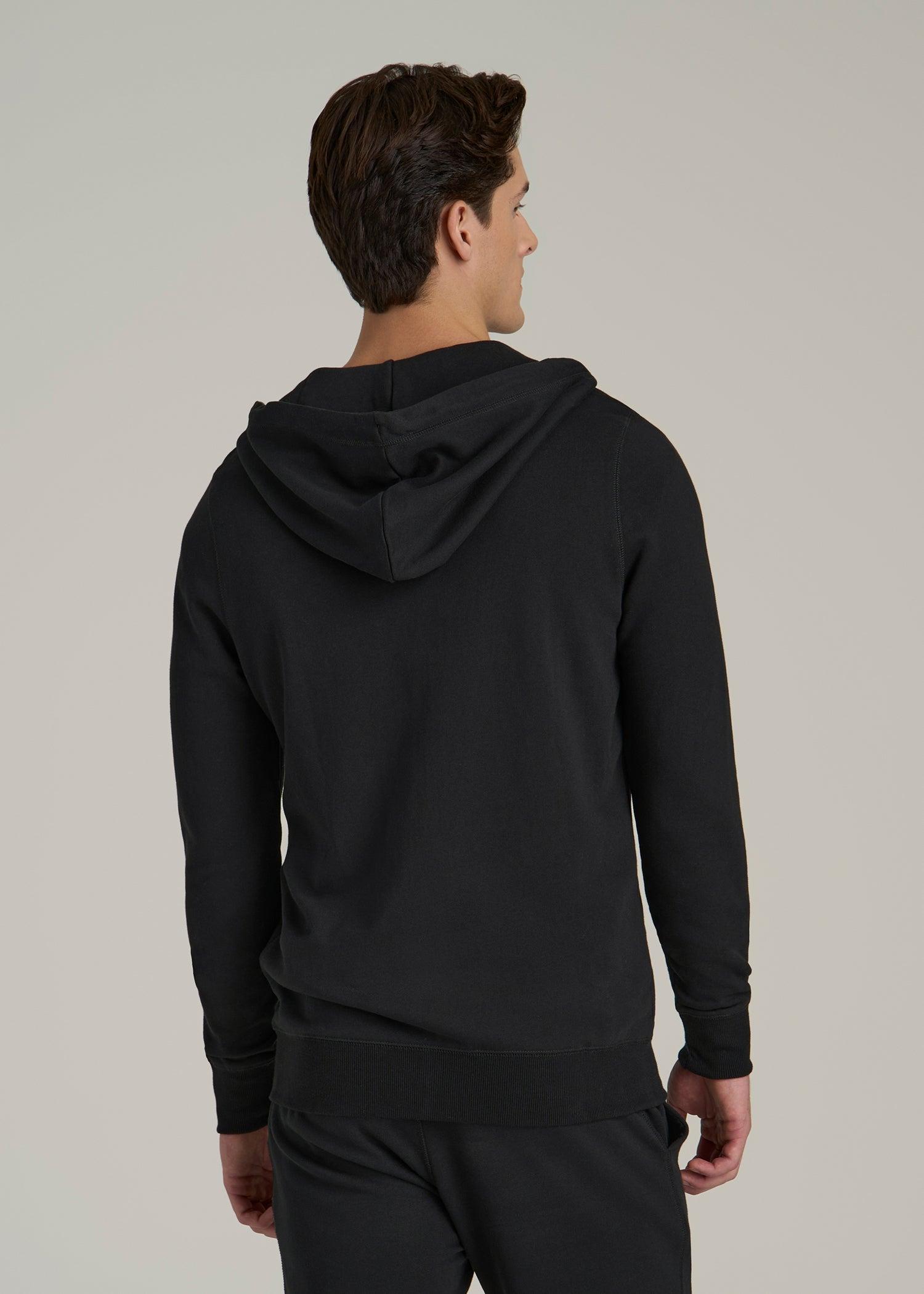 Wearever French Terry Full-Zip Hoodie for Tall Men in Black Male Product Image