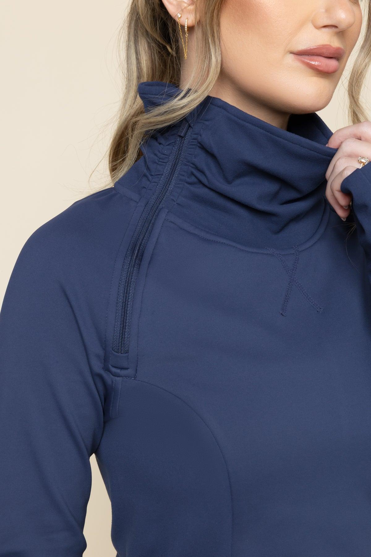 Chasing Pavements Mockneck Pullover - Night Sky Product Image