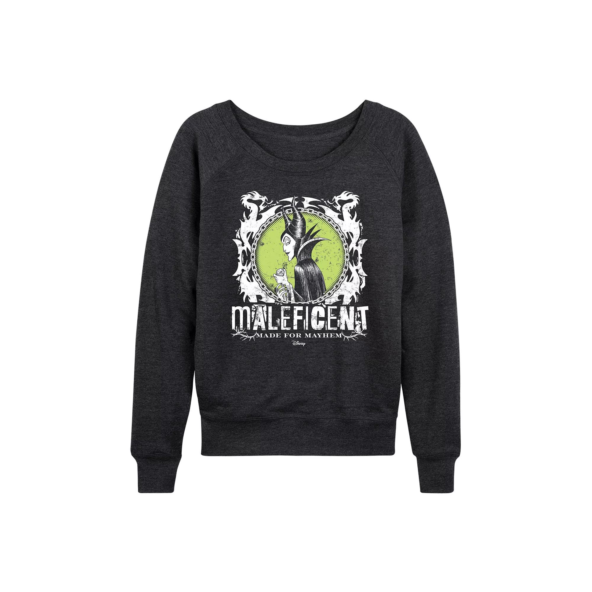 Women's Disney's Sleeping Beauty Maleficent Made For Mayhem Punk French Terry Long Sleeve Tee,  Product Image