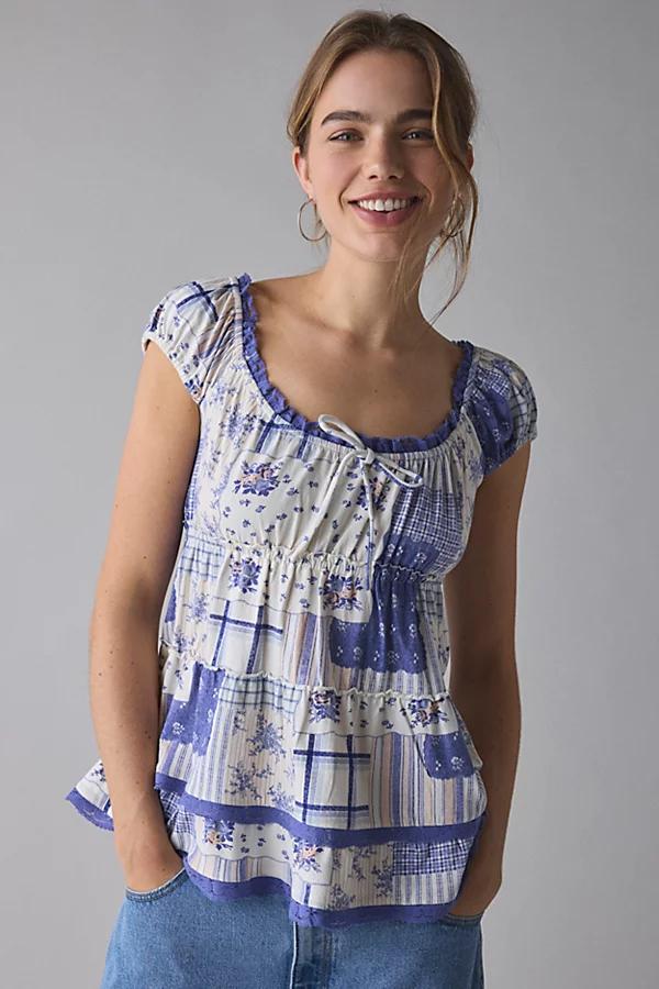 Kimchi Blue Calla Lily Lace-Trim Babydoll Tunic Top Womens at Urban Outfitters Product Image
