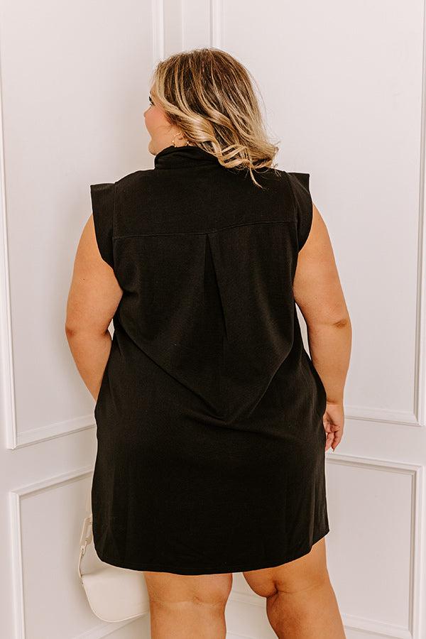 Coastal Dreamer Mini Dress in Black Curves Product Image