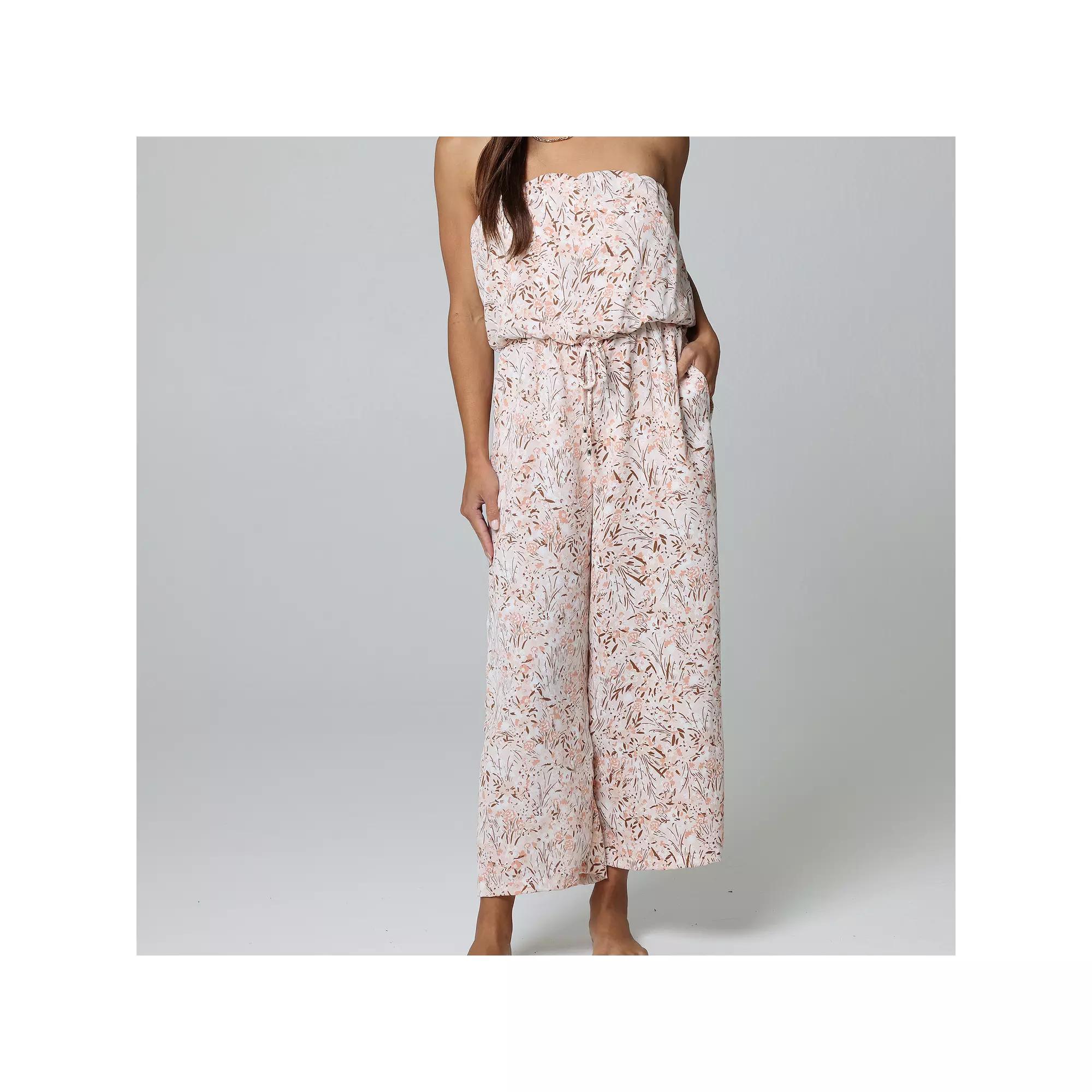 Women's J. Valdi Swim Cover-Up Bandeau Jumpsuit,  Product Image