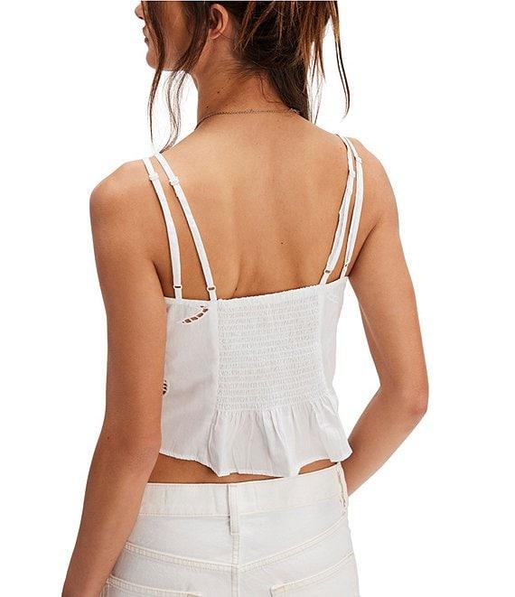 Free People Sweet Sammi Battenberg Eyelet V-Neckline Sleeveless Top Product Image