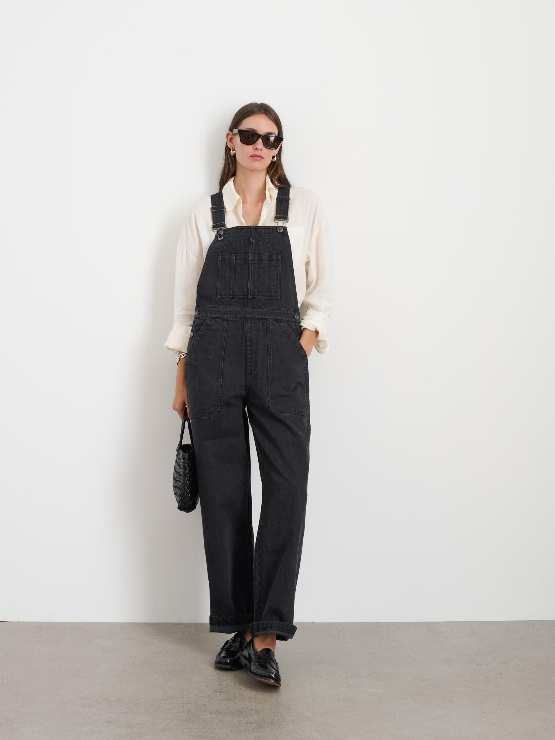 Lili Overall In Black Denim Product Image