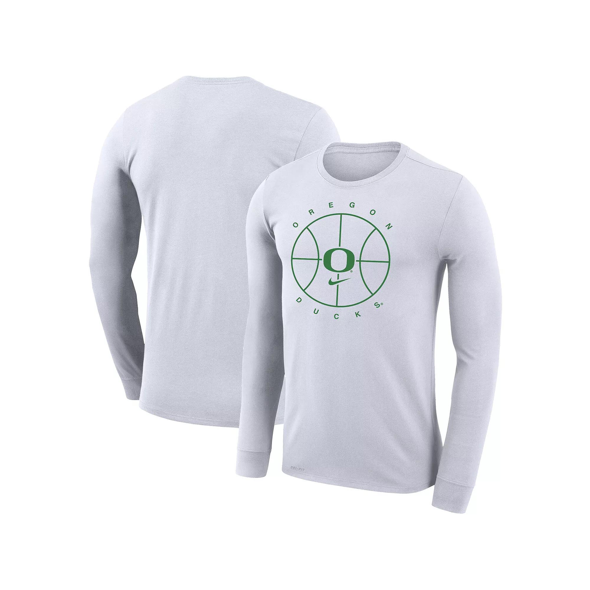 Men's Nike White Oregon Ducks Basketball Icon Legend Performance Long Sleeve T-Shirt at Nordstrom, Size X-Large Product Image
