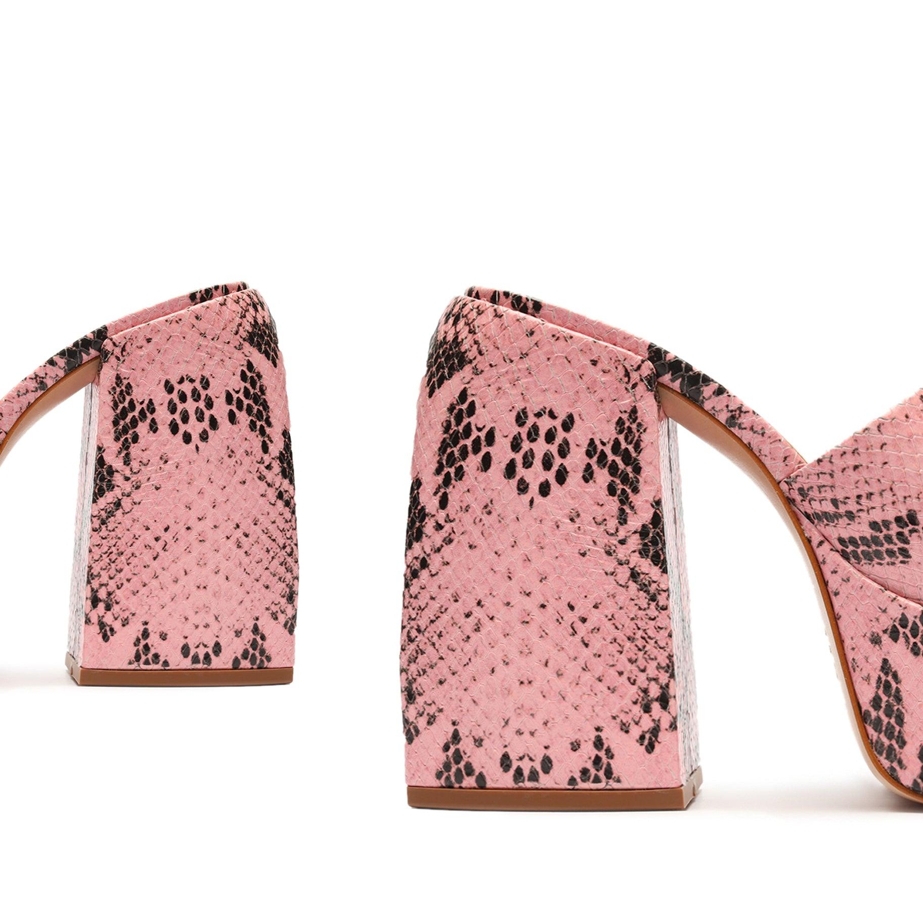 Aretha Snake Embossed Leather Sandal Product Image