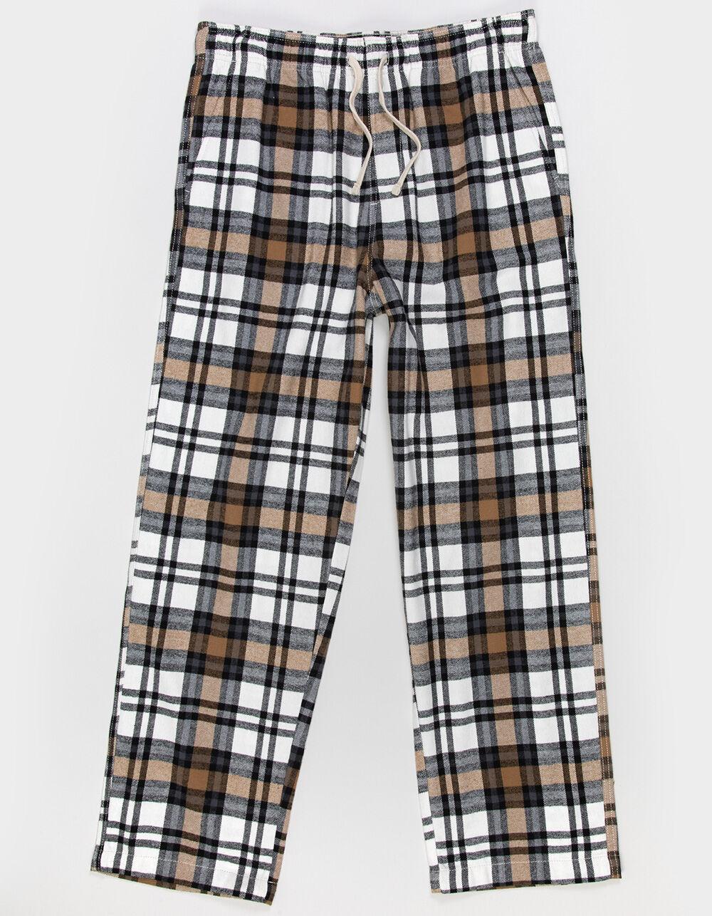 RSQ Mens Plaid Pajama Pants - WHT/GRAY Product Image