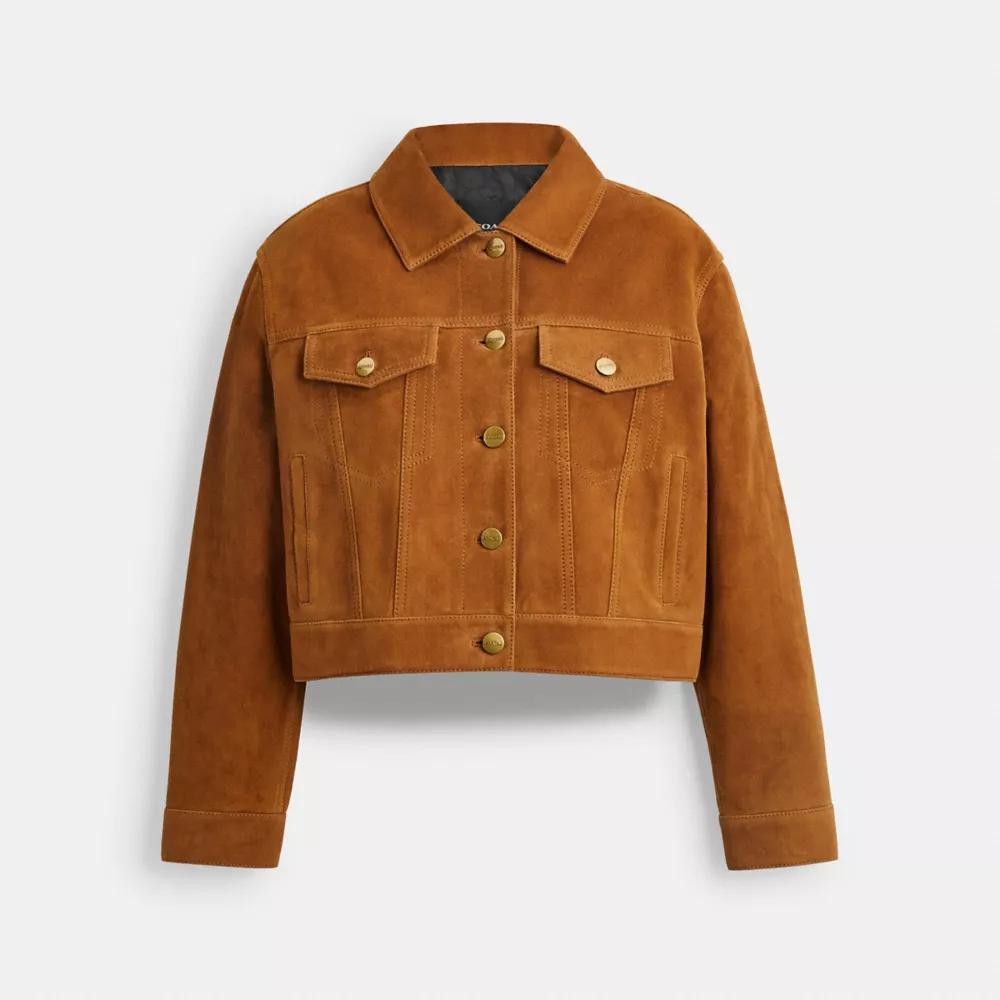 Cropped Suede Jacket Product Image