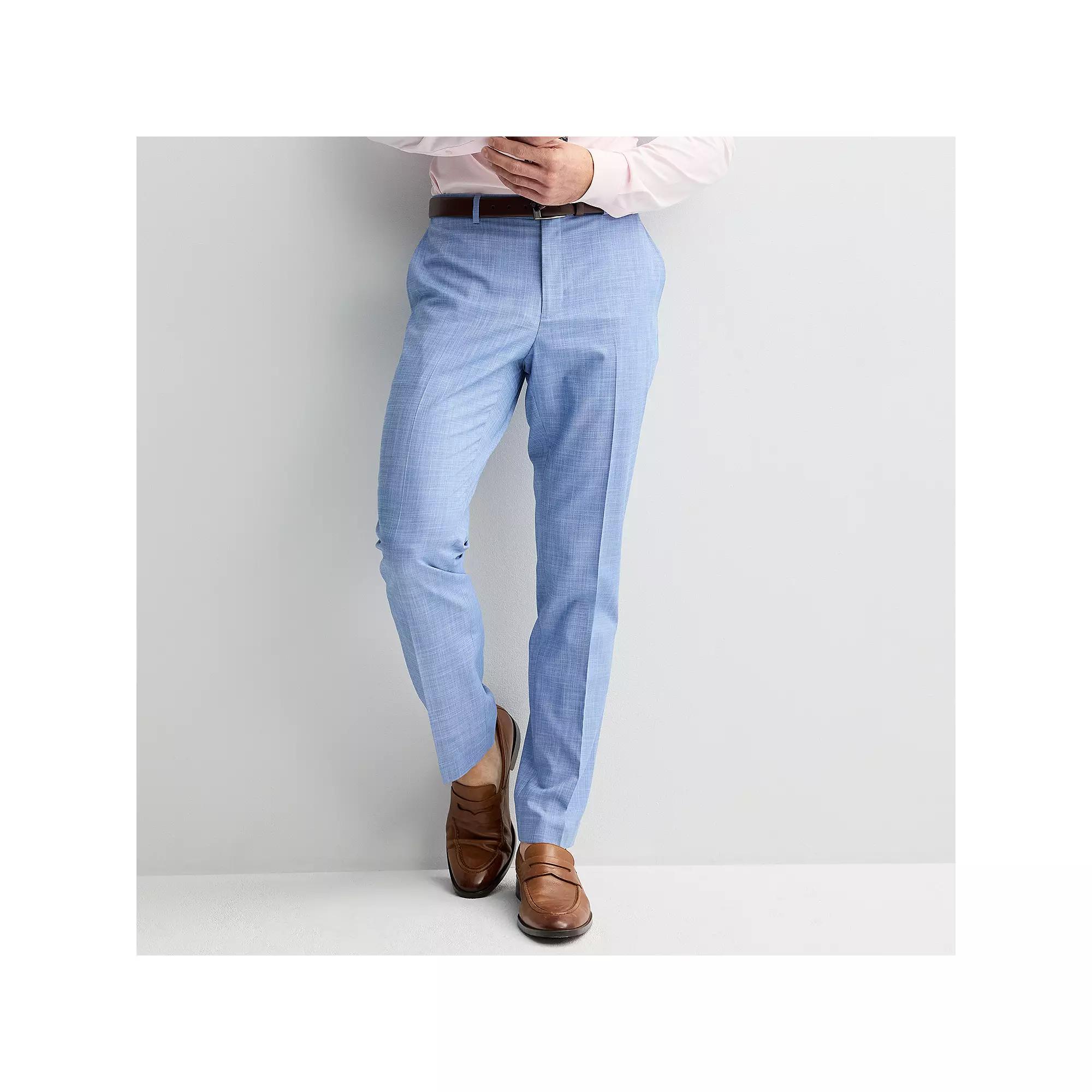 Men's Apt. 9® Premier Flex Performance Slim-Fit Washable Suit Pants, Size: 32X34, Blue Crosshatch Product Image