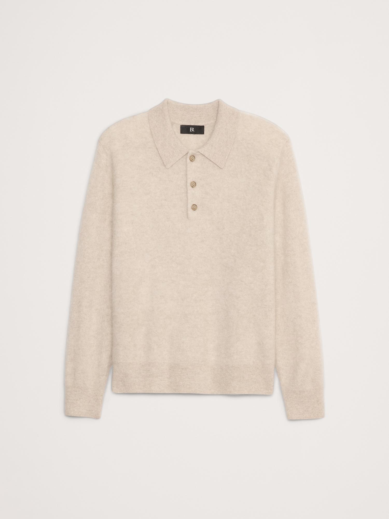 Brushed Cashmere Sweater Polo Product Image