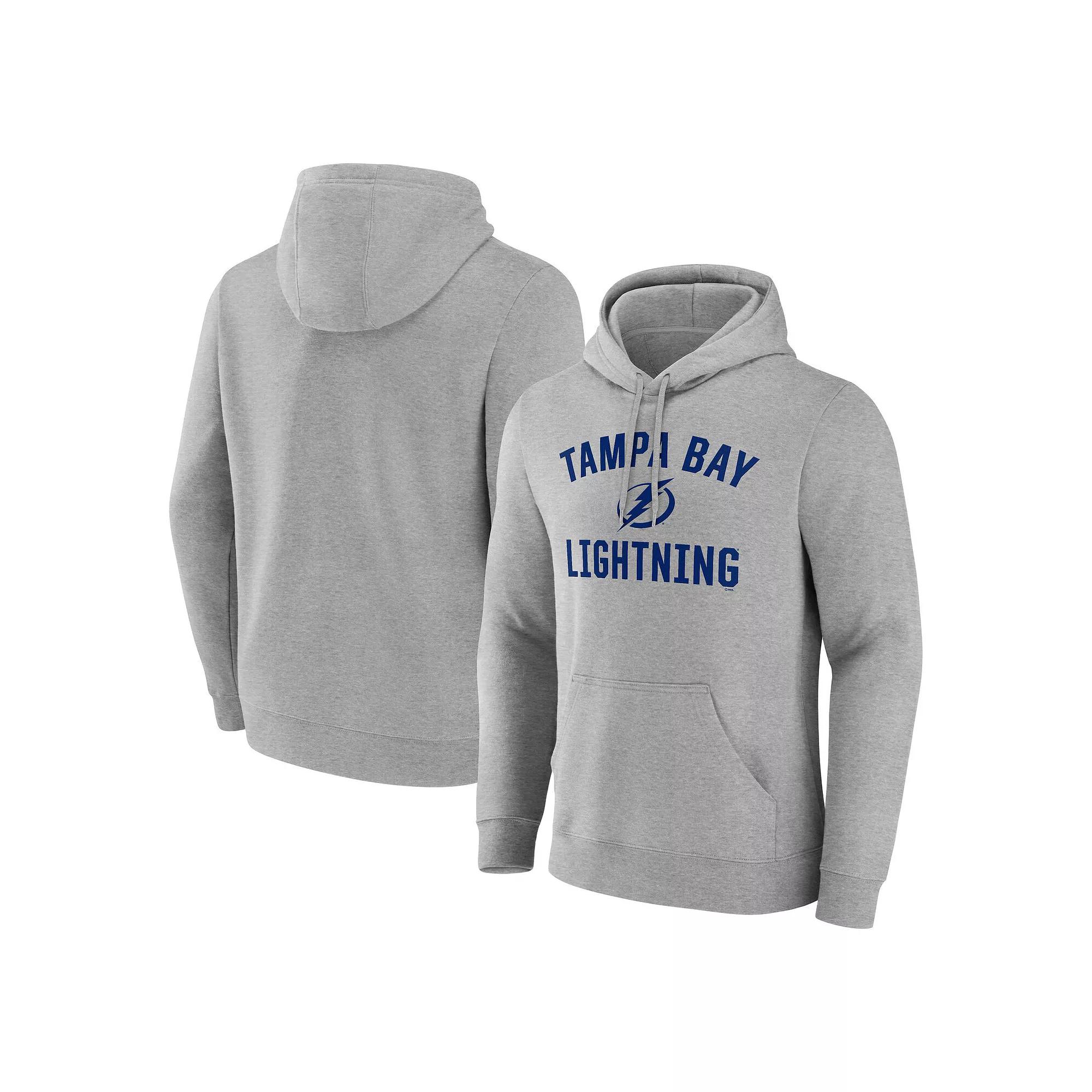 Mens Fanatics Heather Gray Tampa Bay Lightning Victory Arch Pullover Hoodie Product Image