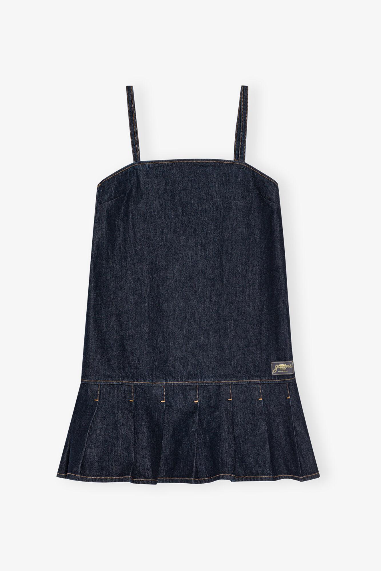 Denim Strap Mini Dress Product Image