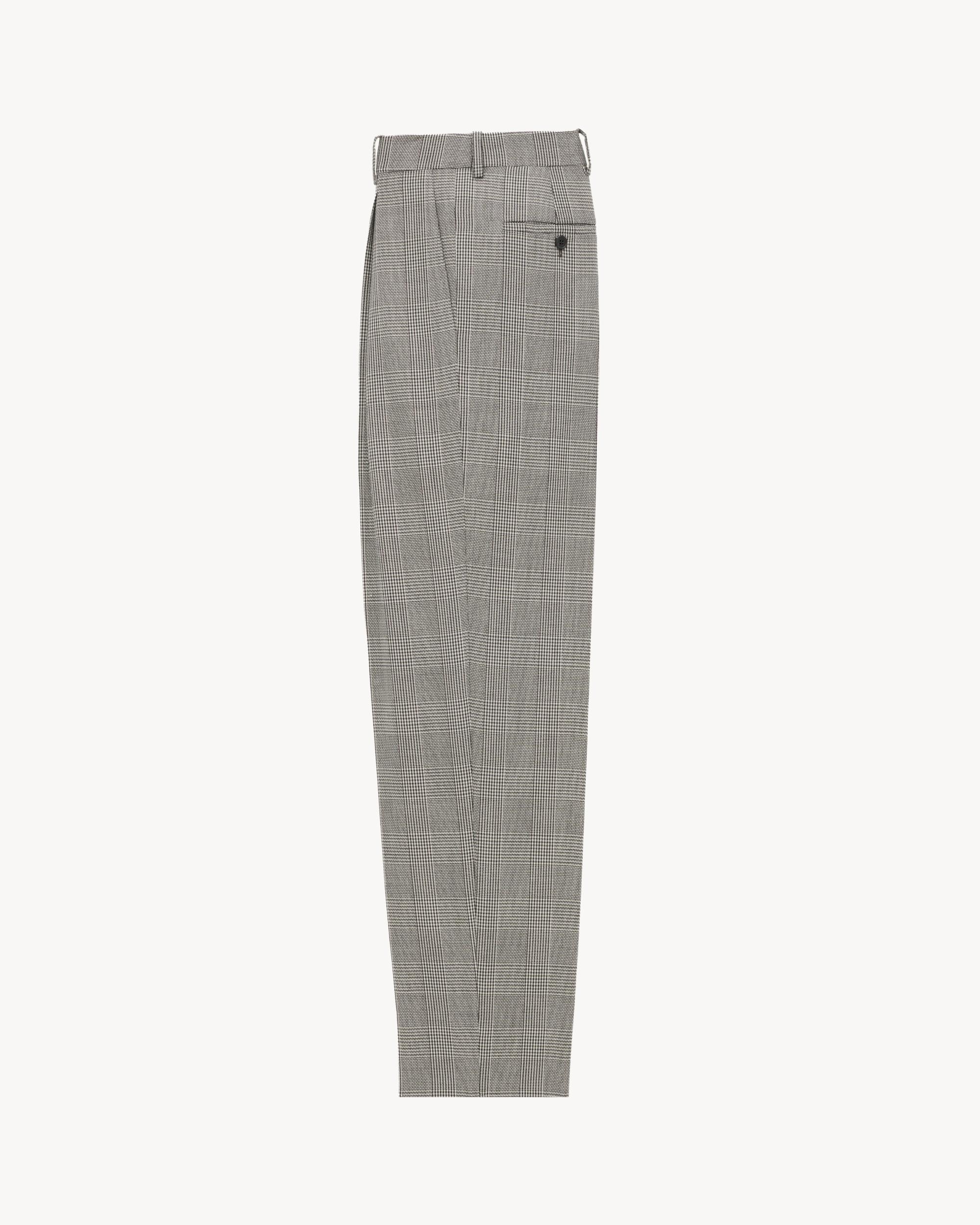 high-waisted pants in prince of wales wool Product Image
