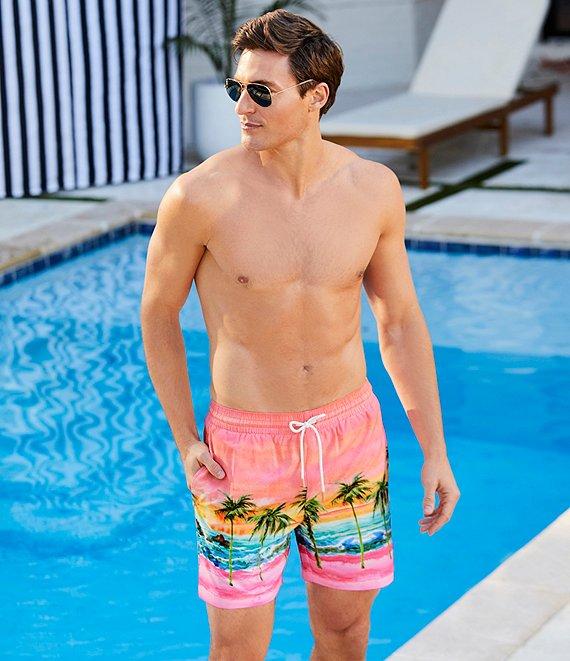Caribbean Ombre Sunset 6#double; Cabana Swim Trunks Product Image