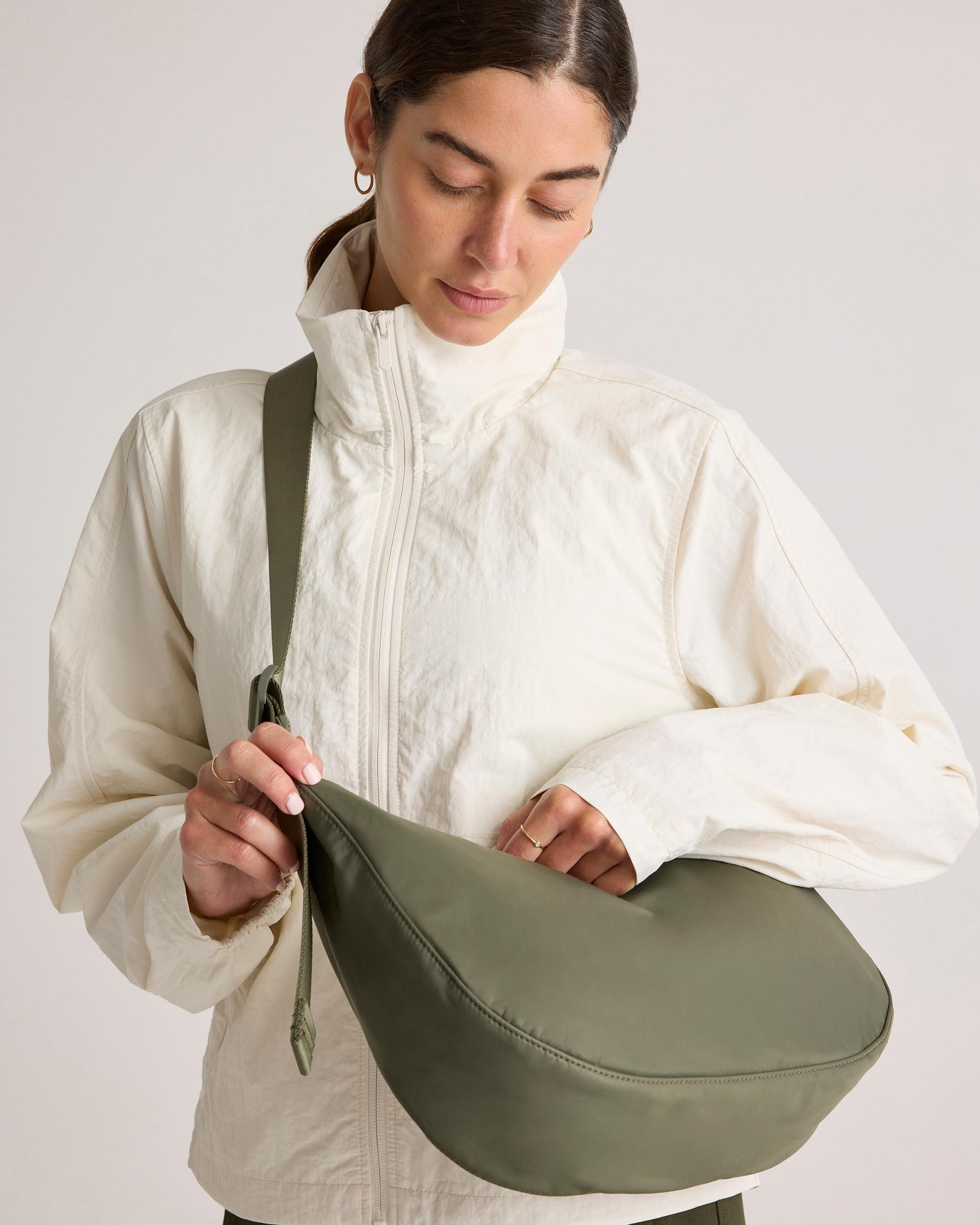 Quince | Women's Revive Nylon Crescent Shoulder Bag Product Image