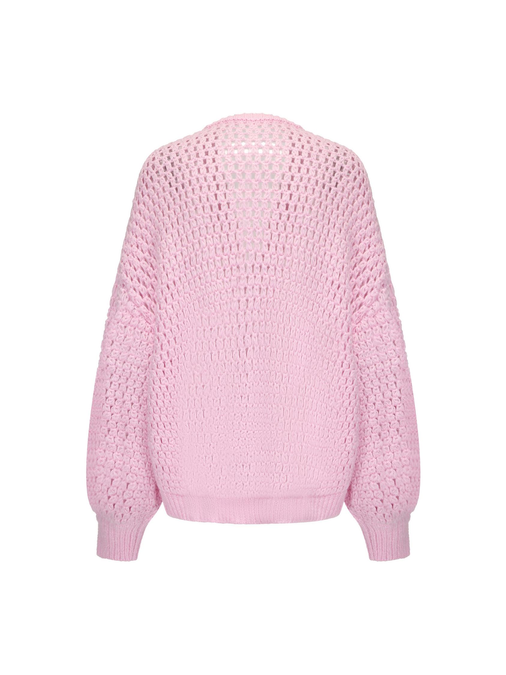 Alexis Cardigan + Scarf Set (Pink) (Final Sale) Product Image