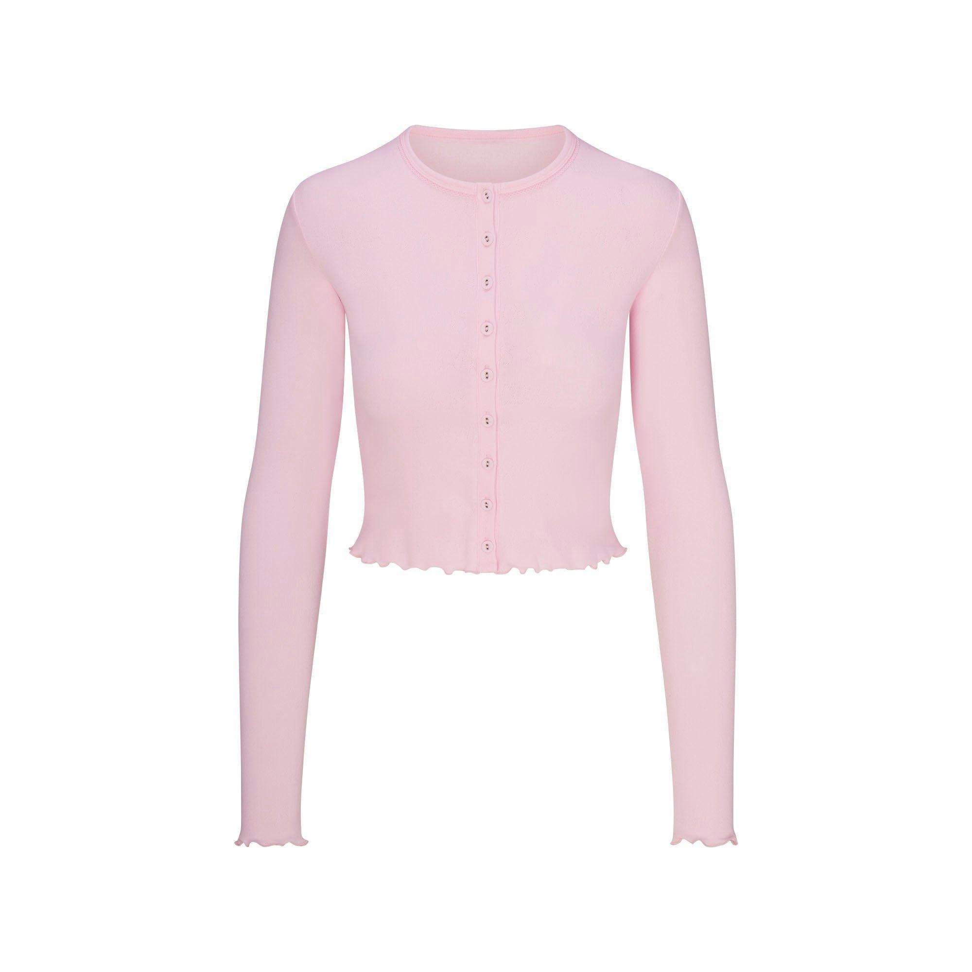 LOGO POINTELLE CARDIGAN | CHERRY BLOSSOM Product Image