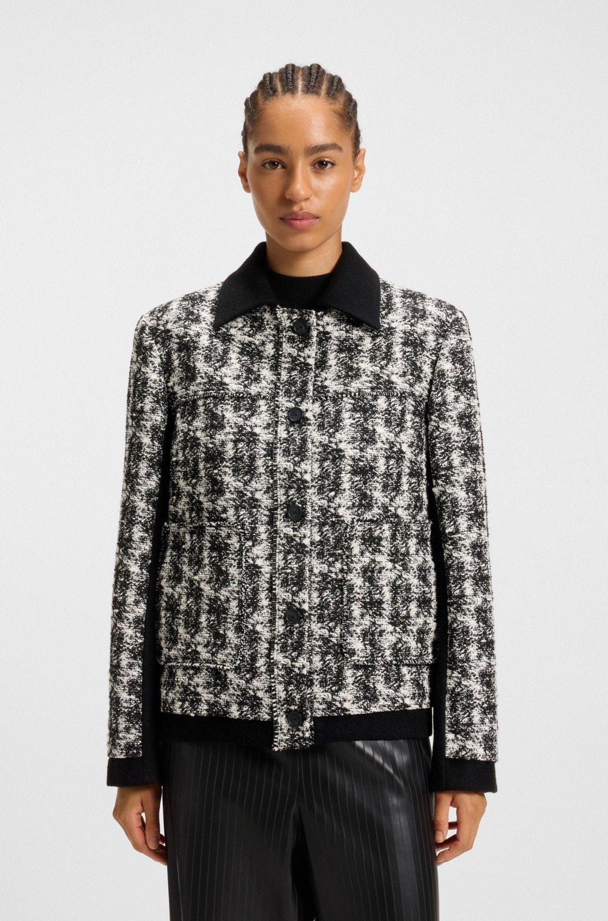Regular-fit jacket in patterned feather tweed Product Image