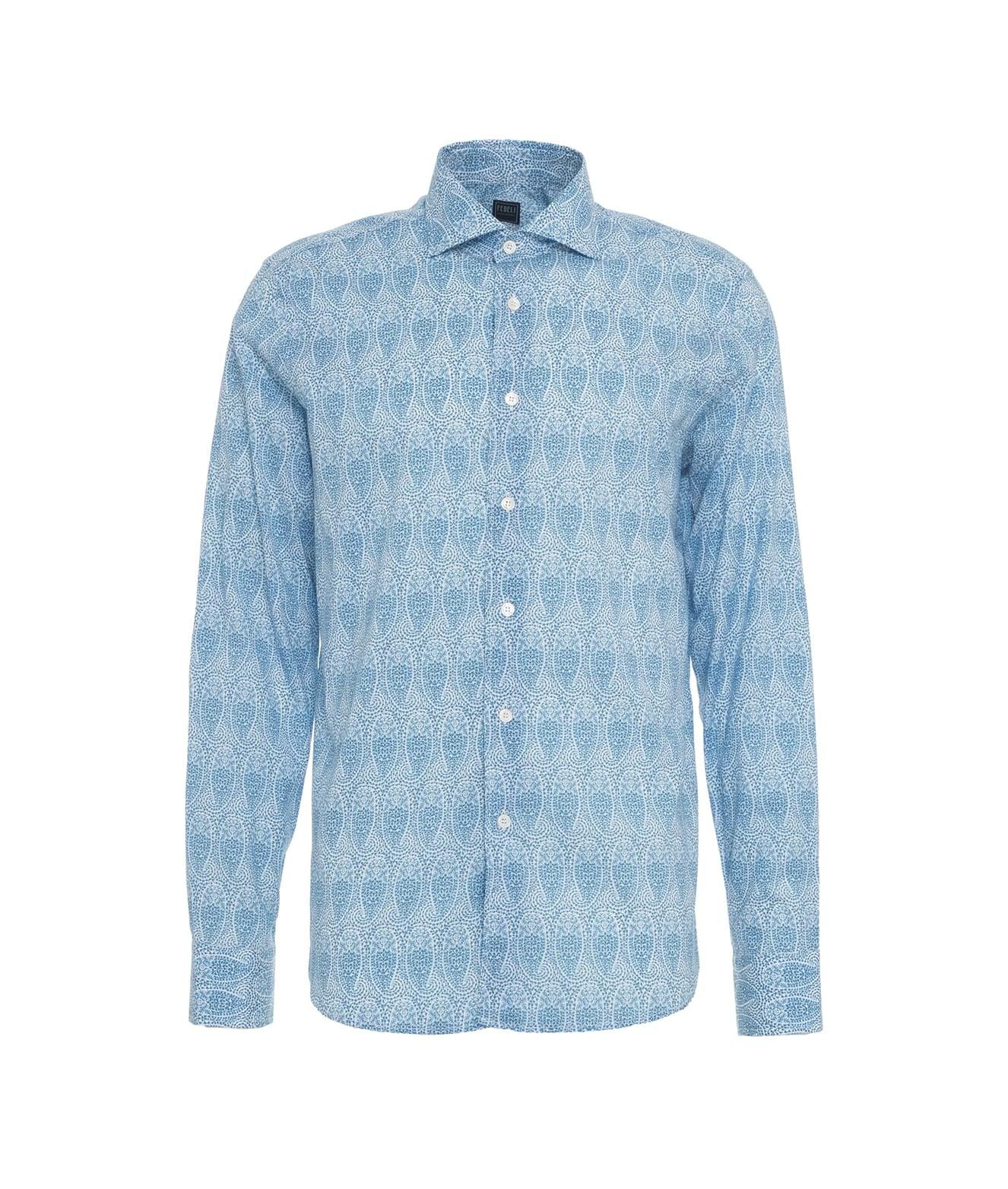Fine cotton shirt with paisley pattern Product Image