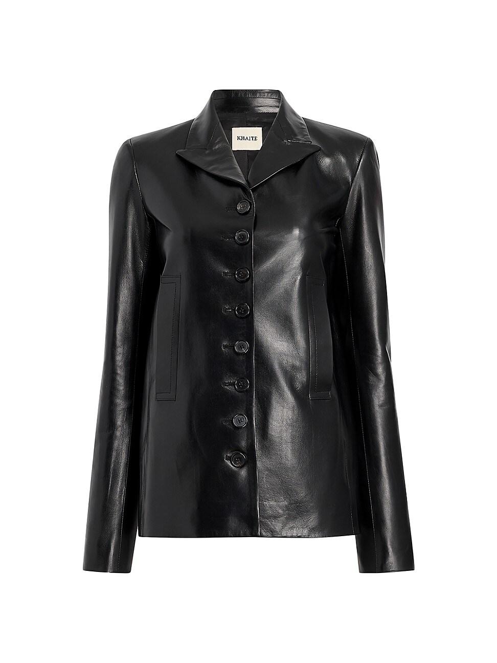 Womens Saraphina Leather Jacket Product Image