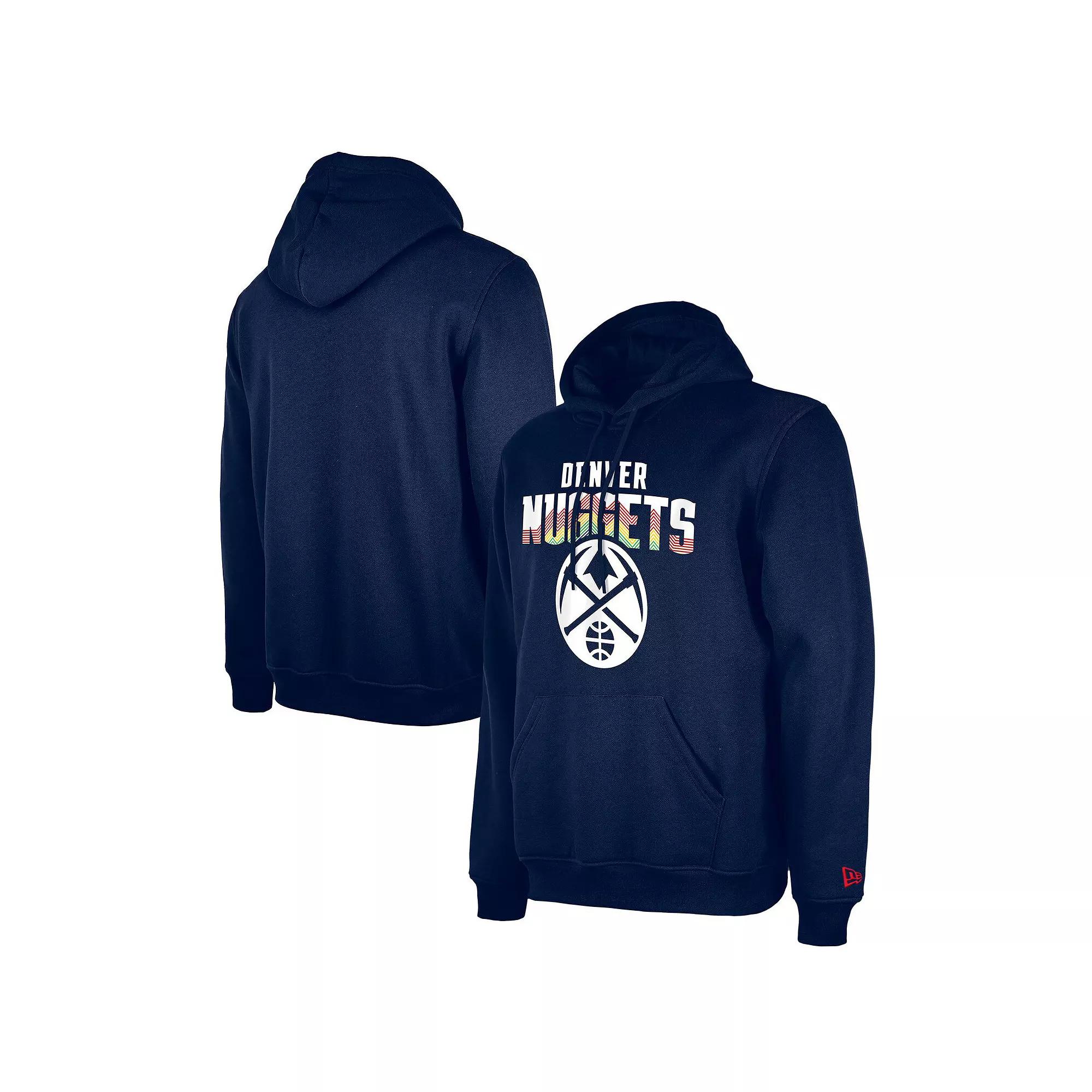 Mens New Era Navy Denver Nuggets 2024/25 City Edition Pullover Hoodie Nug Blue Product Image
