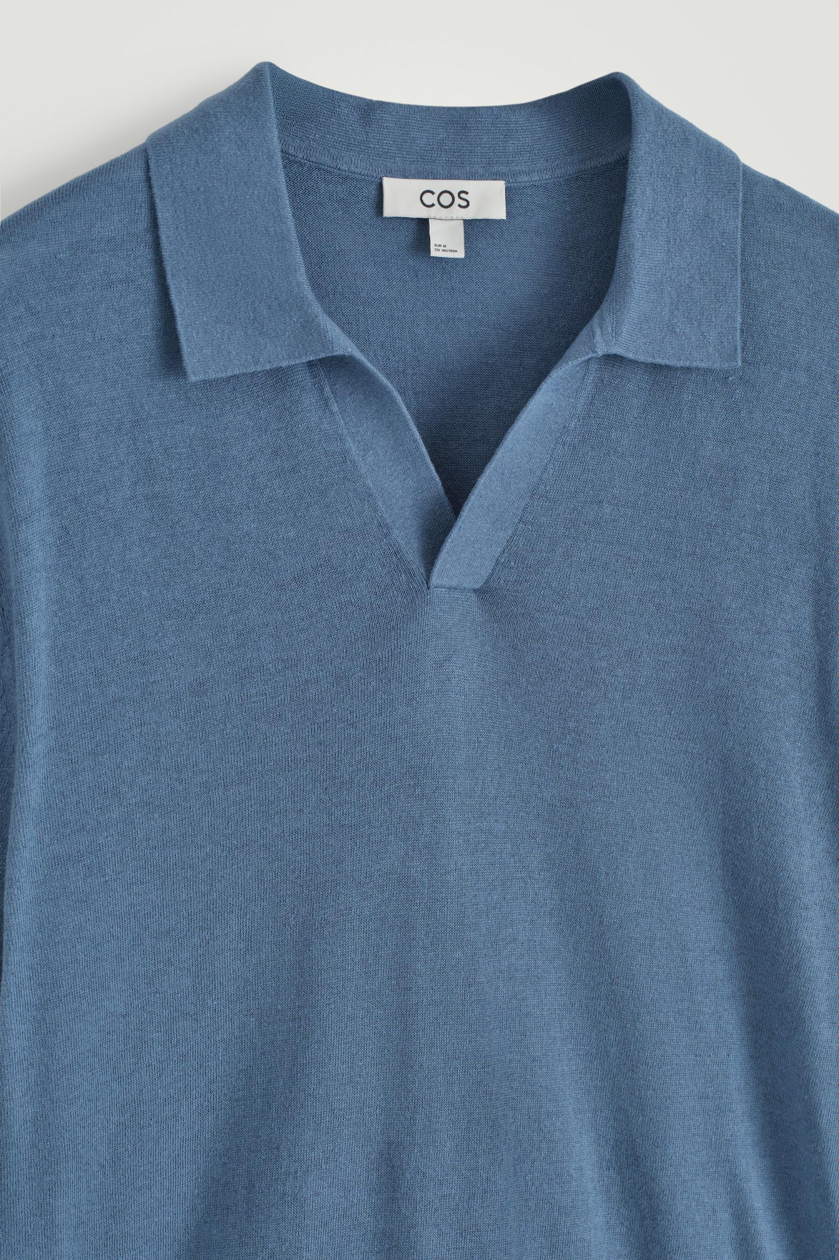KNITTED LINEN POLO SHIRT Product Image