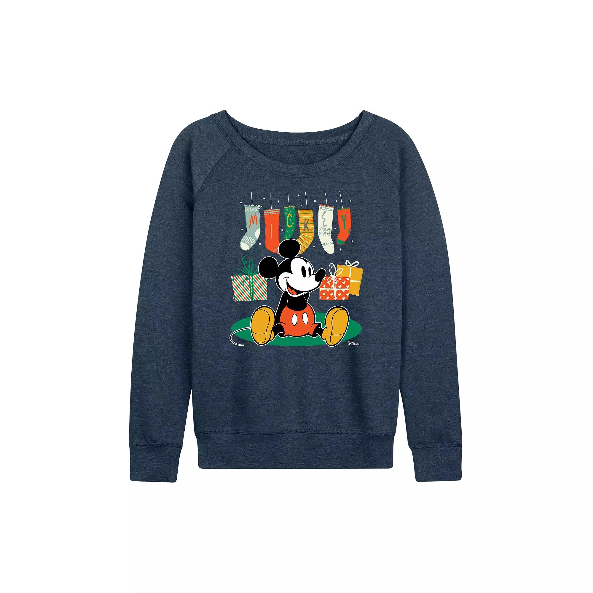 Disney's Mickey Mouse Women's Stockings French Terry Long Sleeve Tee,  Product Image
