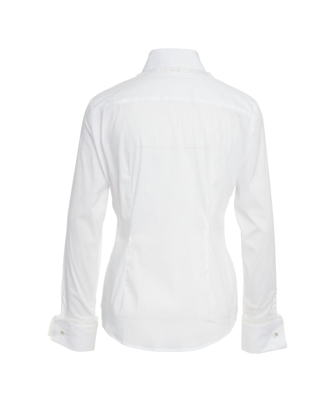 Blouse with tulle ruffle Product Image