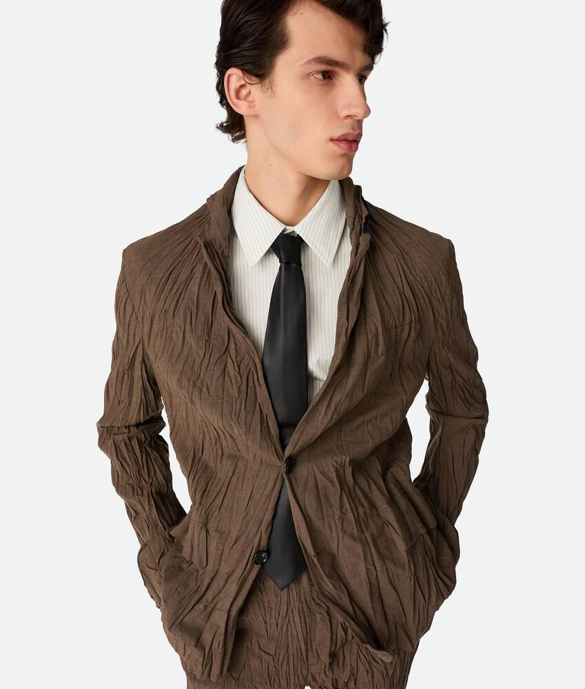 Men's Crushed Wool Jacket in Coffee melange Product Image