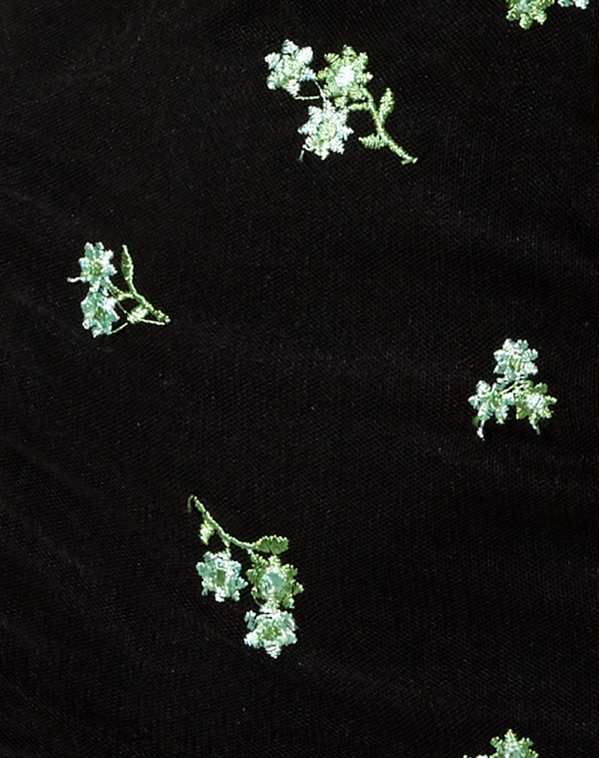 Daisy Bodycon Dress in Black Daisy Lime Embro Product Image