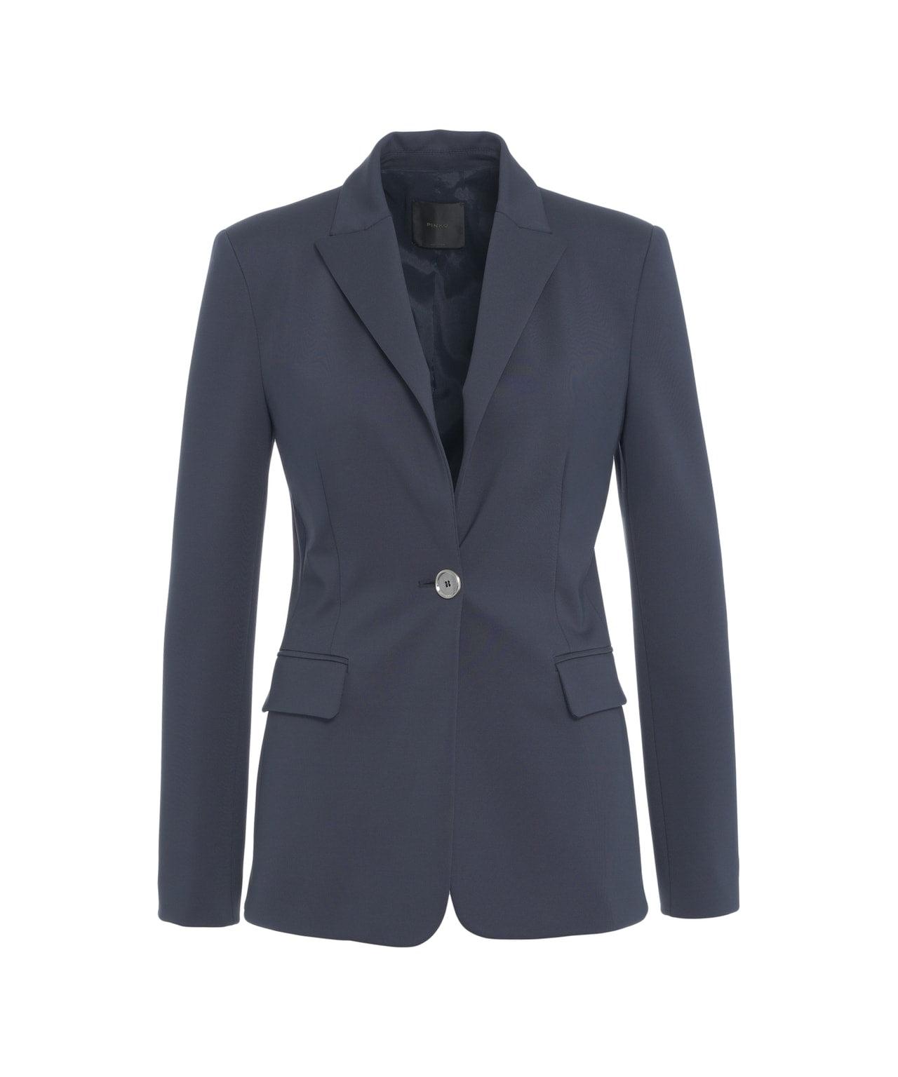 Single-breasted blazer in scuba Product Image