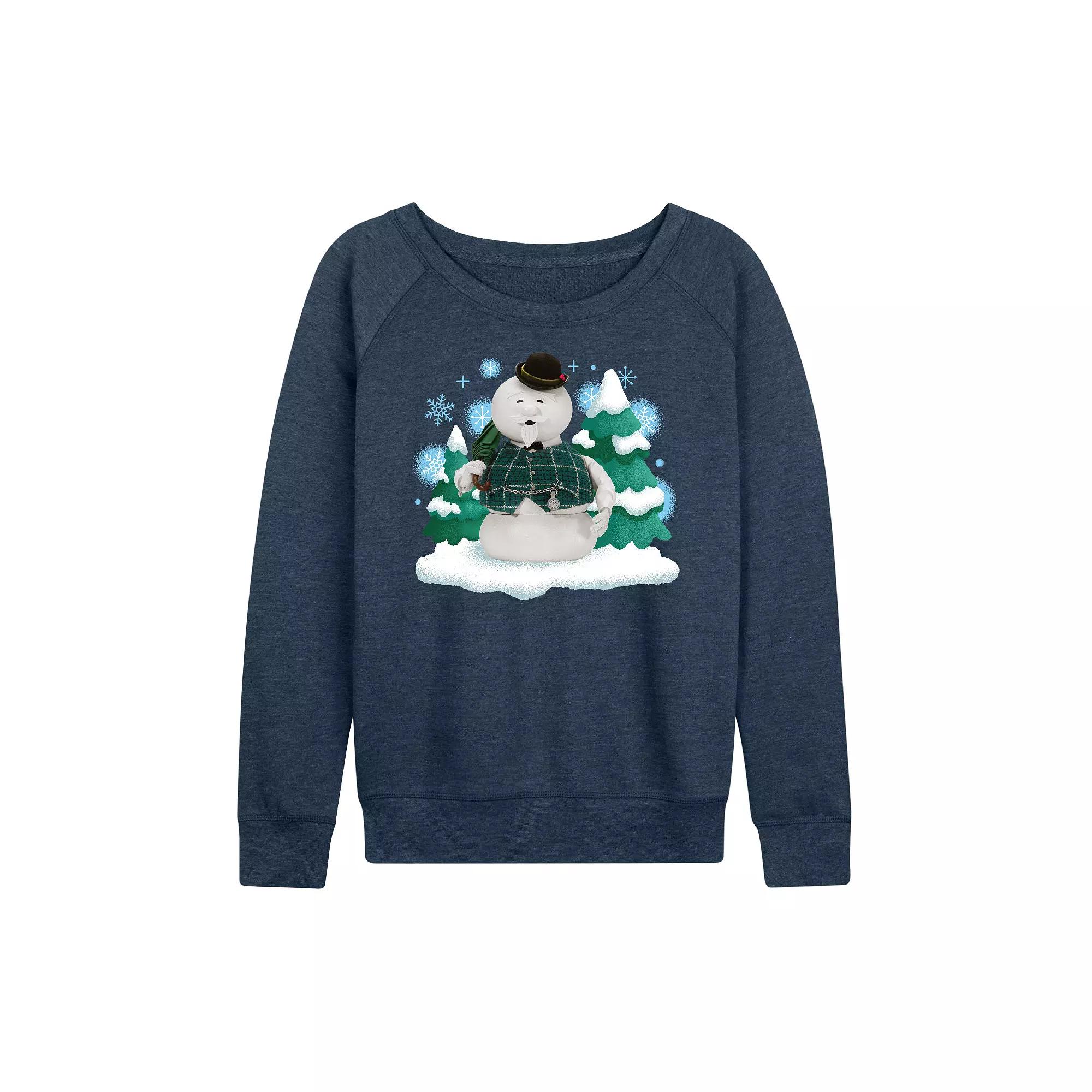 Women's Rudolph Sam The Snowman French Terry Long Sleeve Tee,  Product Image