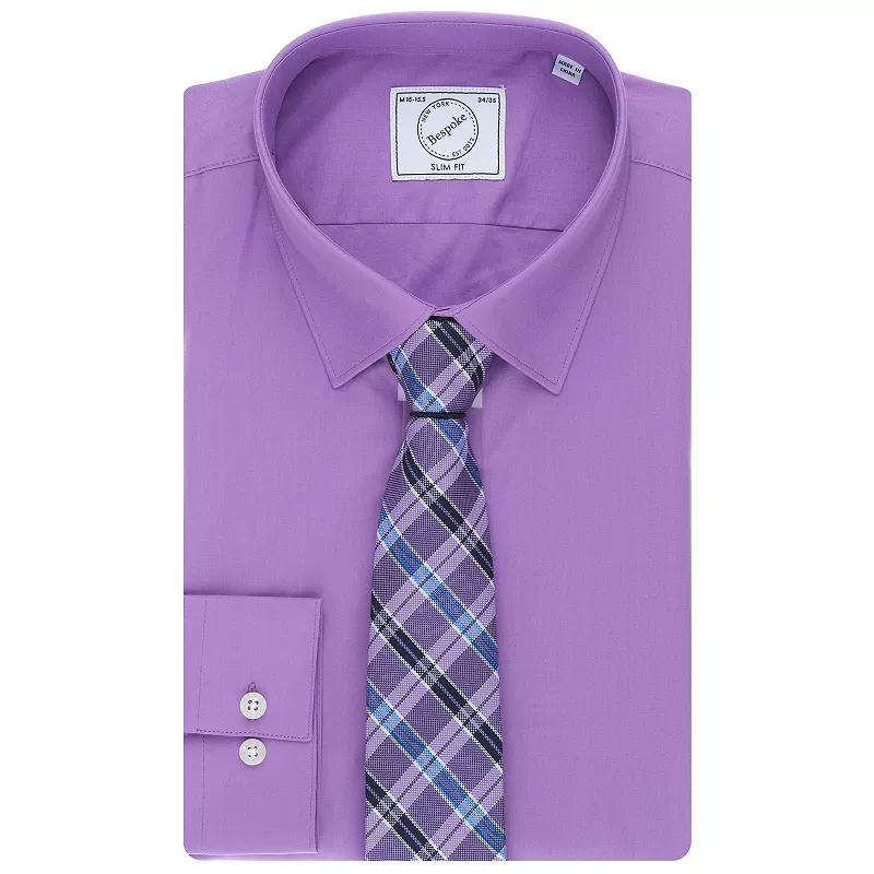 Men's Bespoke Slim-Fit Dress Shirt & Tie Set,  Product Image